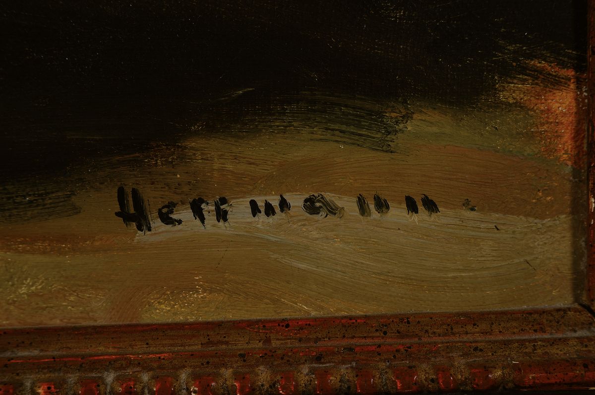 Detail a: Philipp Herrmann, 1899-1967 Karlsruhe, Studium an der Akademie Karlsruhe bei Walter Georgi, nach Kriegseinsatz bei Friedrich Fehr, ab 1920 an der ...