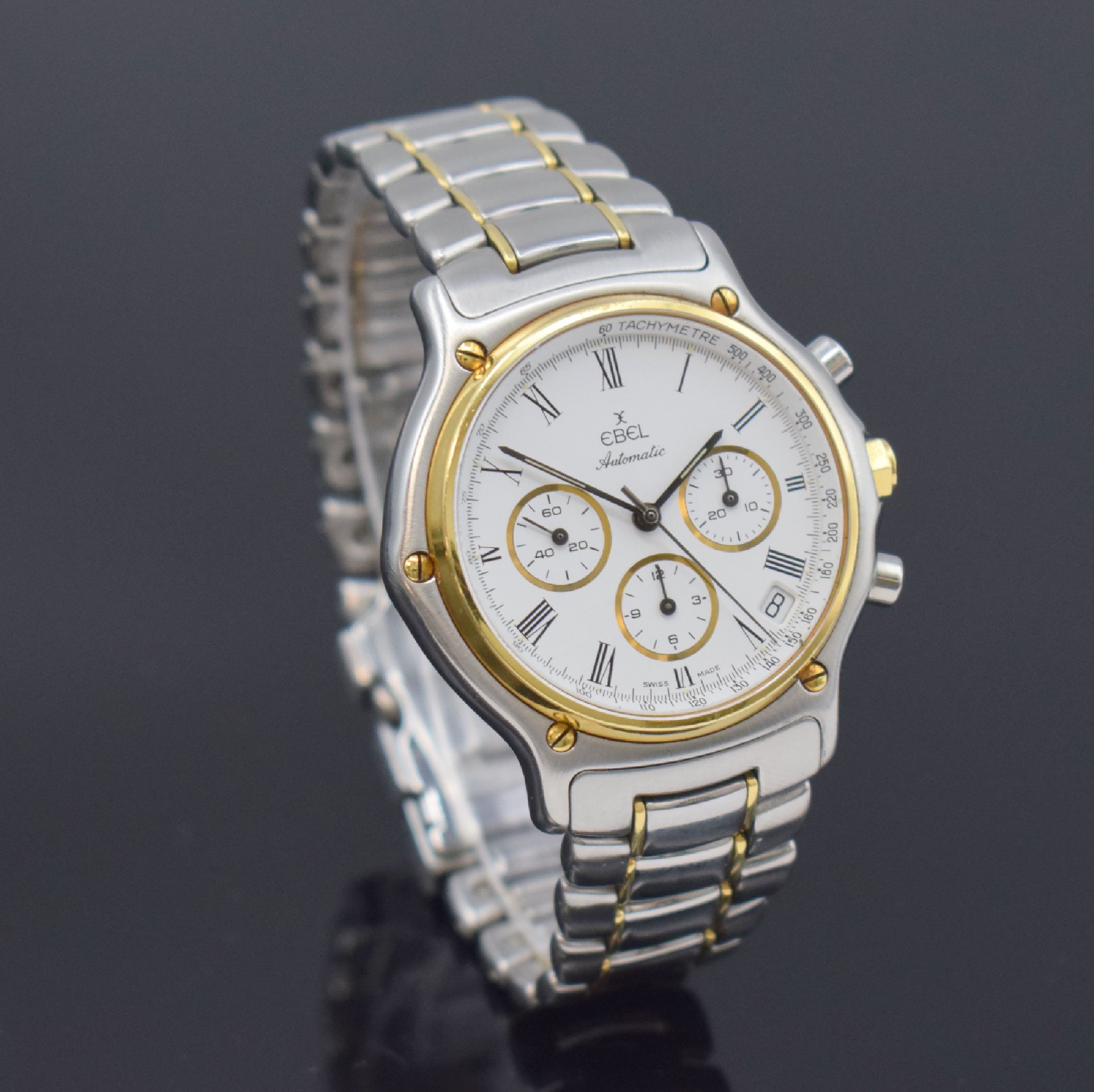 Detail c: EBEL Herrenchronograph mit El Primero Werk Referenz 1134901, Schweiz um 1989, Automatik, Edelstahl/Gold kombiniert inkl. Gliederband m. Faltschl., ...