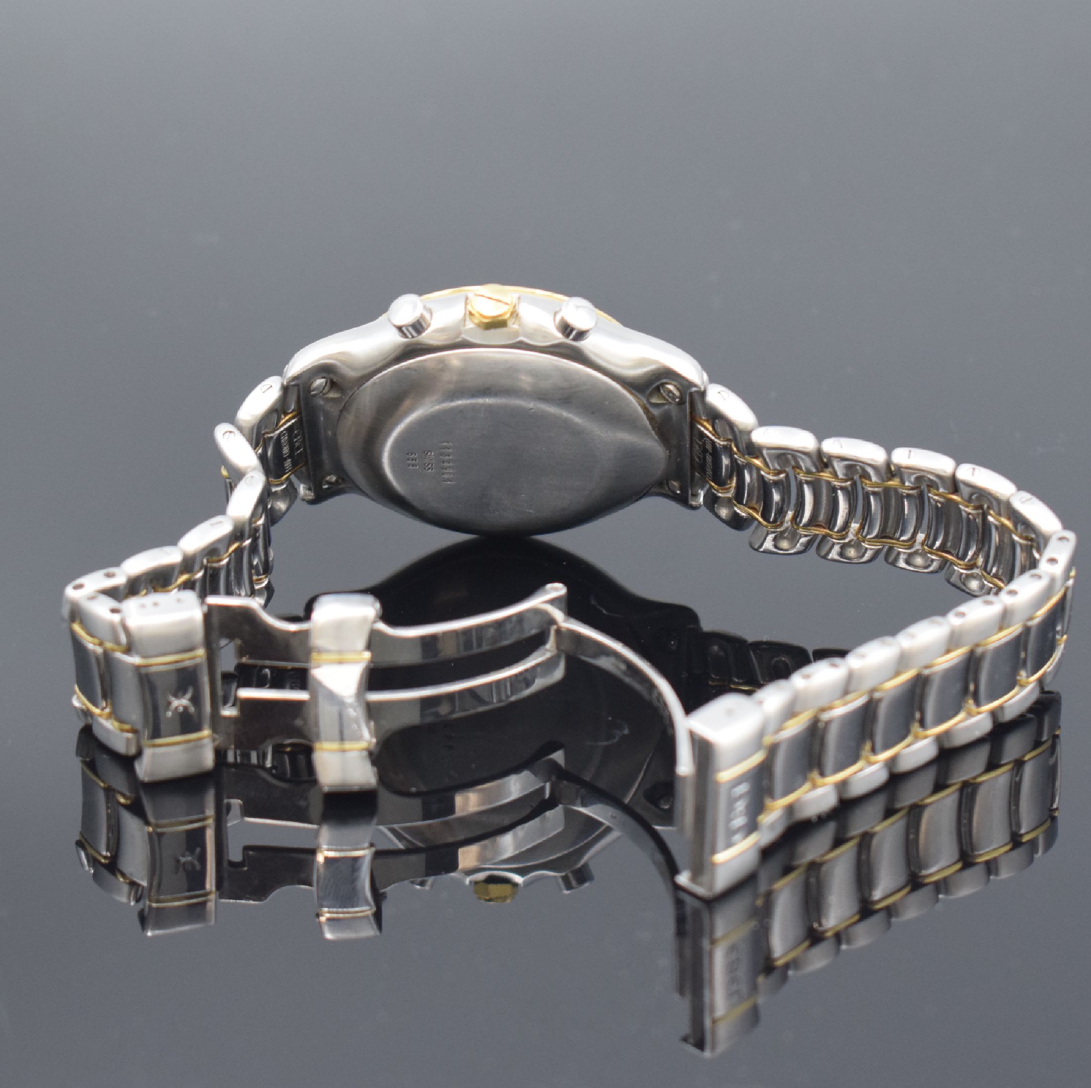 Detail e: EBEL Herrenchronograph mit El Primero Werk Referenz 1134901, Schweiz um 1989, Automatik, Edelstahl/Gold kombiniert inkl. Gliederband m. Faltschl., ...