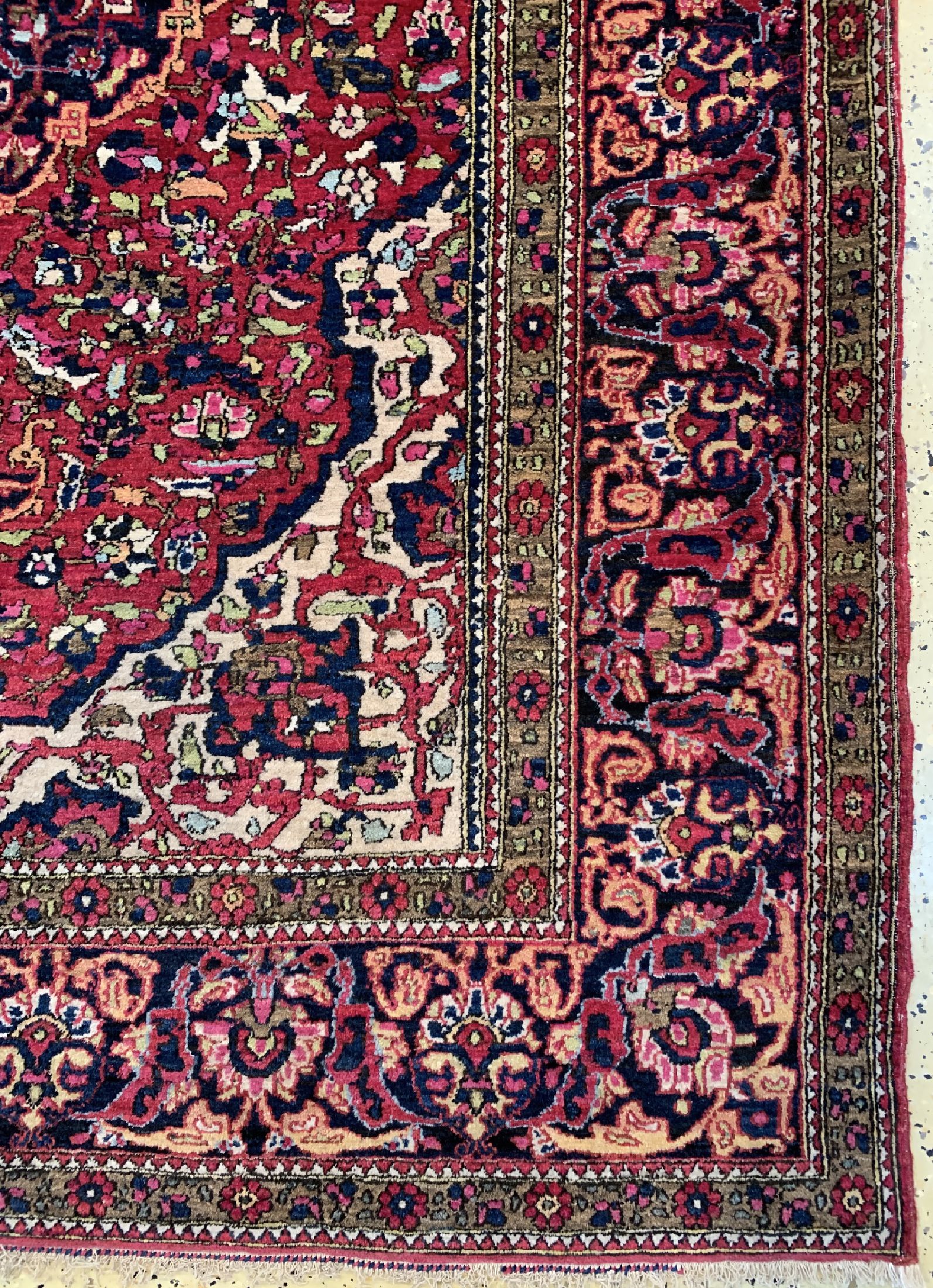 Detail a: Esfahan"Ahmad" antik, Persien, um 1910, Wolle auf Baumwolle, ca. 214 x 150 cm, EHZ: 2