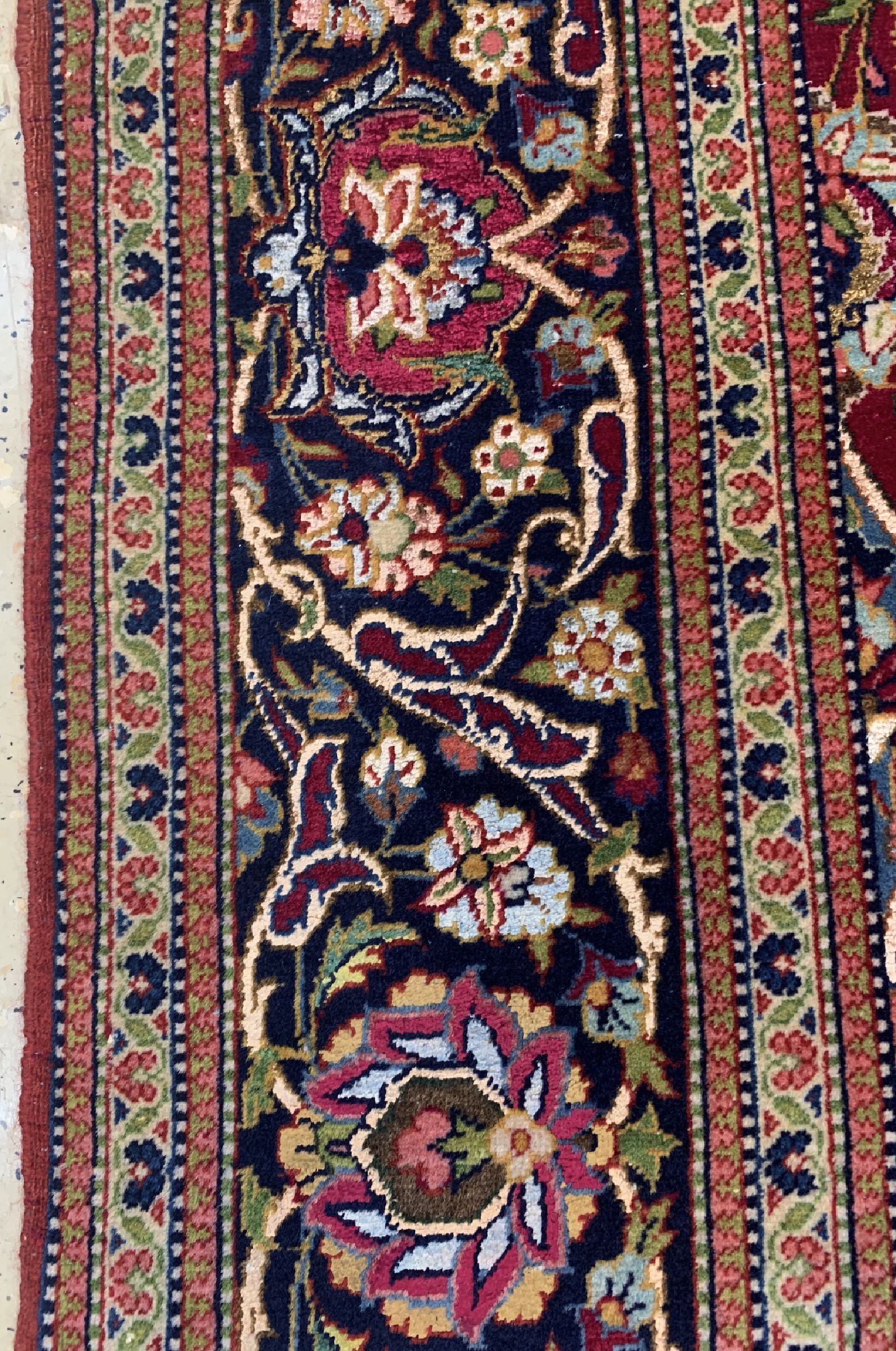Detail c: Keschan Kork fein, Persien, um 1940, Korkwolle mit Seide, ca. 203 x 130 cm, EHZ: 1-2