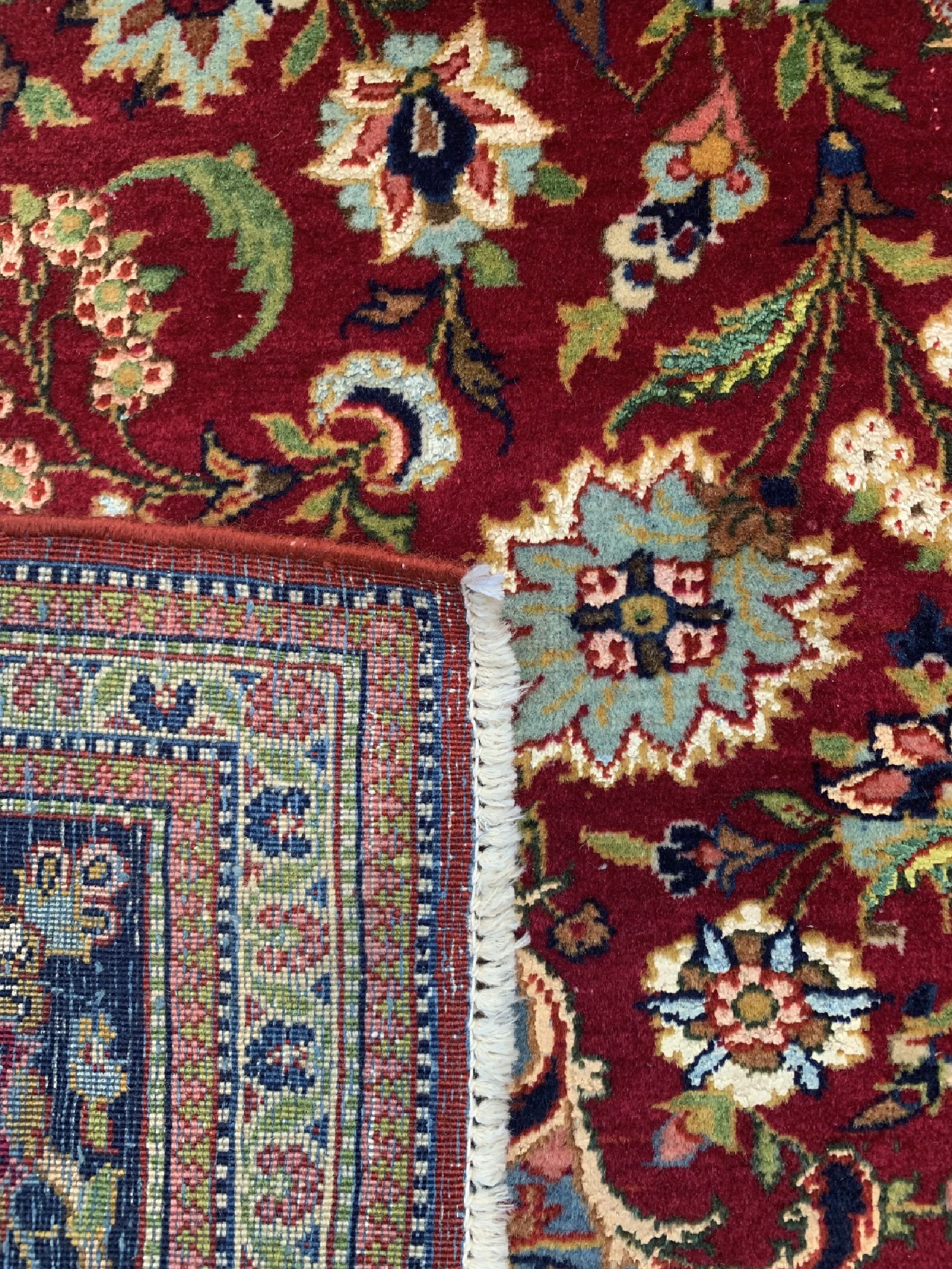 Detail d: Keschan Kork fein, Persien, um 1940, Korkwolle mit Seide, ca. 203 x 130 cm, EHZ: 1-2