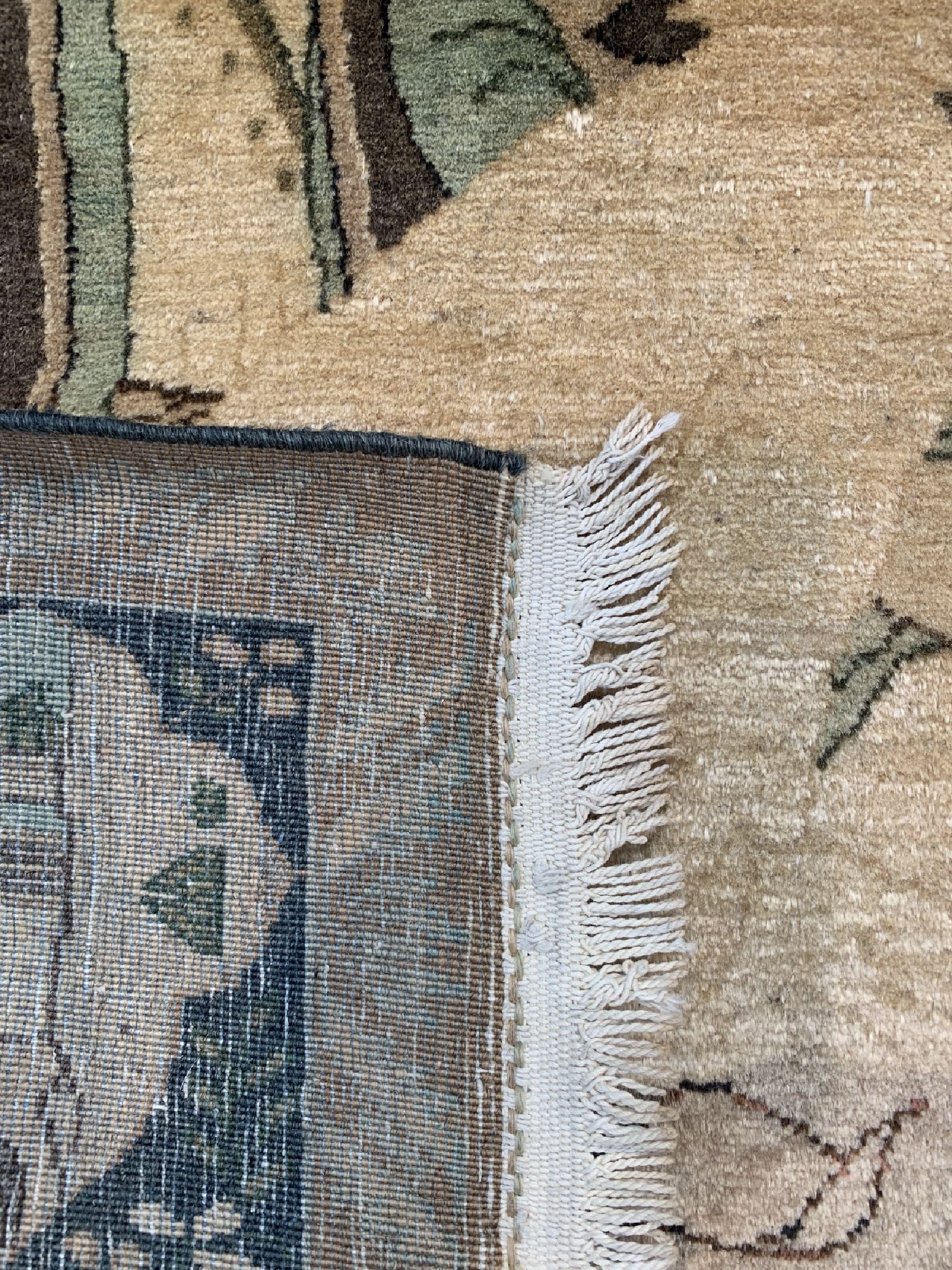 Detail f: Täbriz"Avicenna beim unterrichten", Persien, um 1950, Korkwolle auf Baumwolle, ca.210 x 137cm, EHZ: 1-2.(Madjlese Abu Ali Sina).