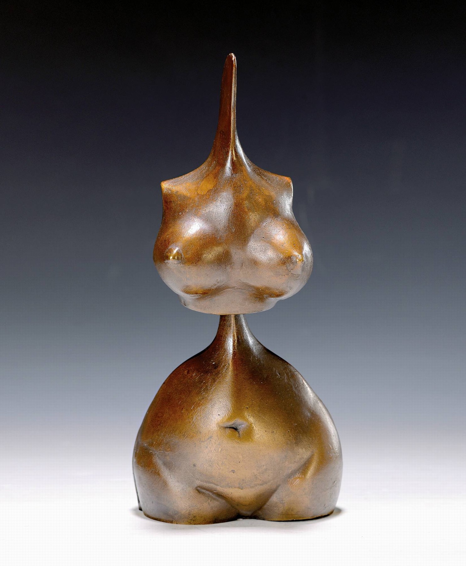 Gernot Rumpf, geb. 1941 Kaiserslautern, zweiteiliger Torso, Bronze, monogr., num. 15/20, H. ca. 24.5cm