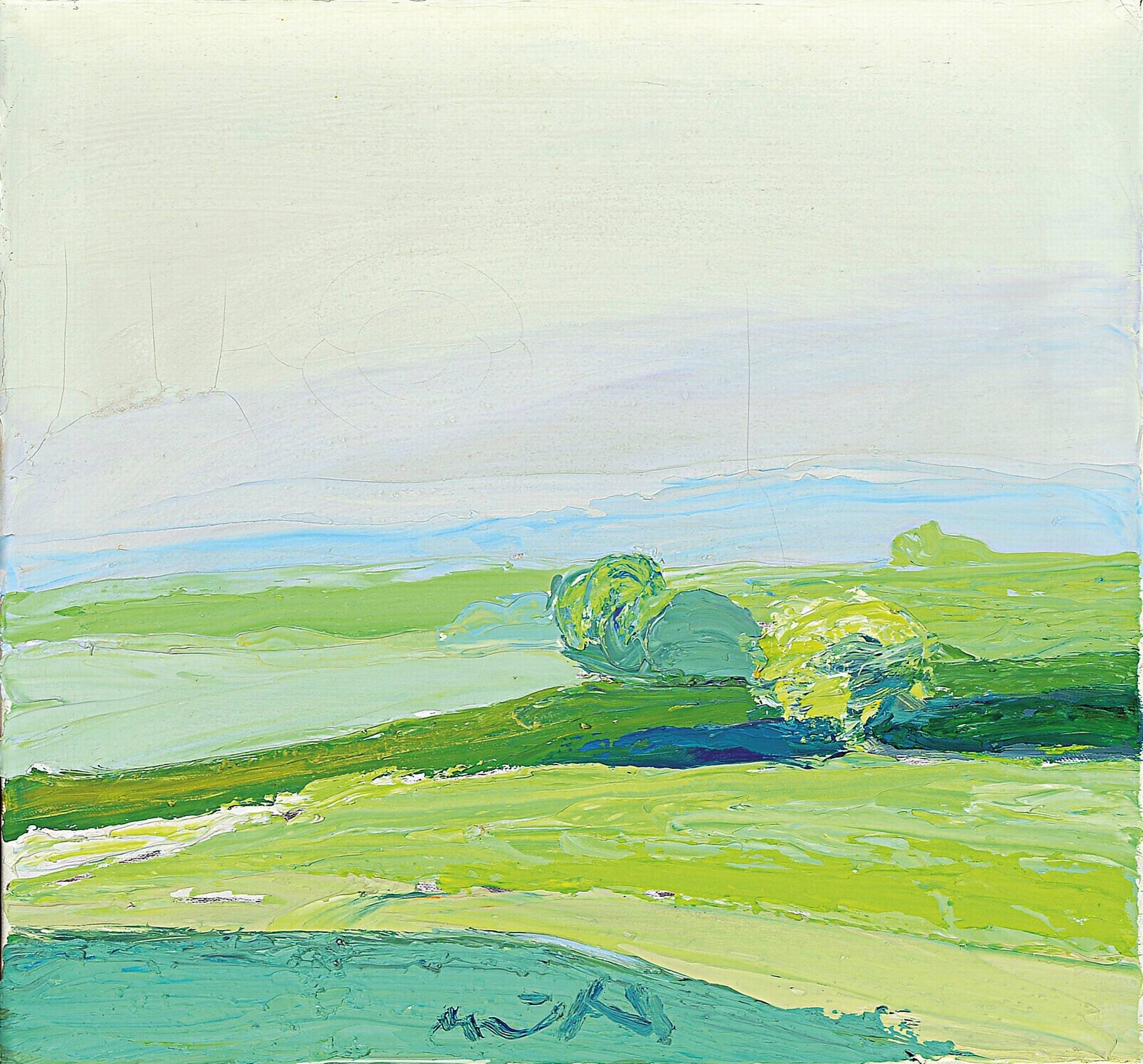 Roger Mühl, 1929 Strassburg-2008 Mougins, Les champs au printemps, Öl/Lwd, mittig unten signiert, rückseitig betitelt, ca. 30x32cm, R. ca. ...