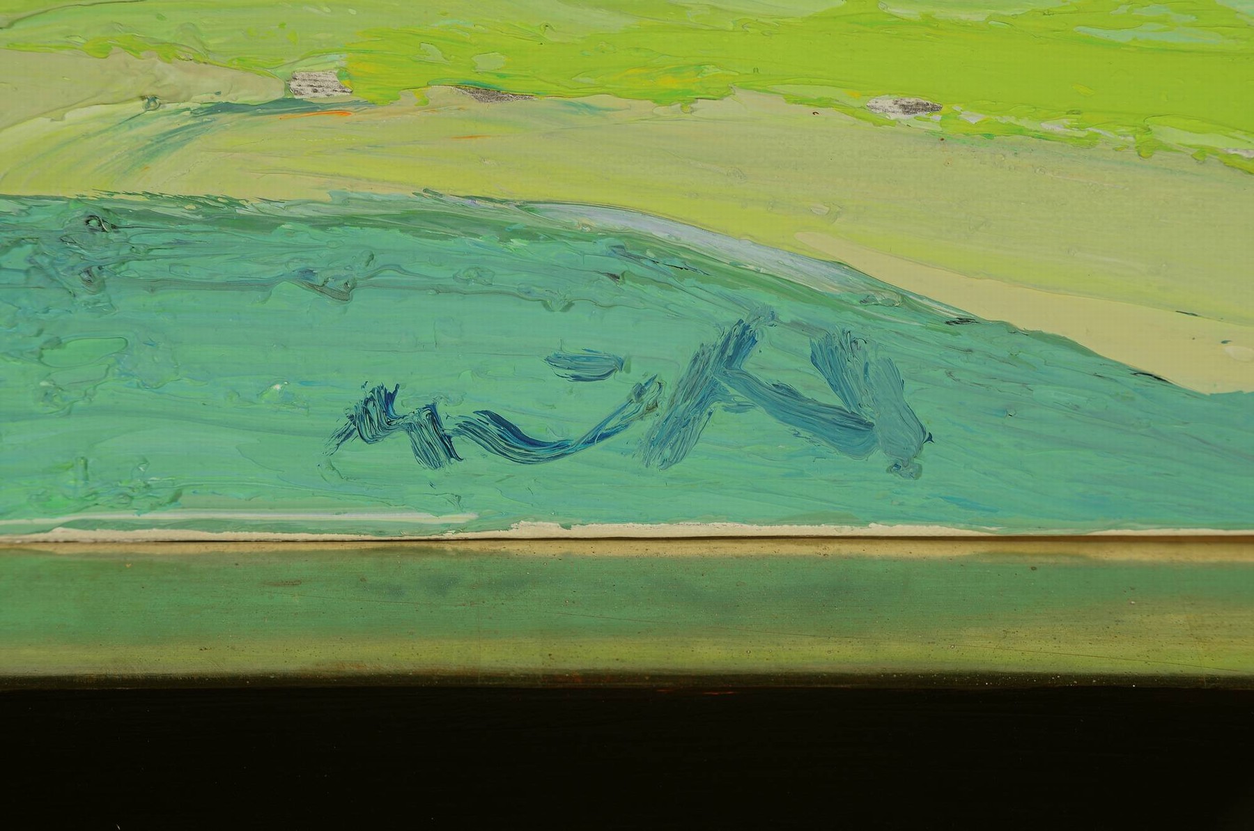 Detail a: Roger Mühl, 1929 Strassburg-2008 Mougins, Les champs au printemps, Öl/Lwd, mittig unten signiert, rückseitig betitelt, ca. 30x32cm, R. ca. ...