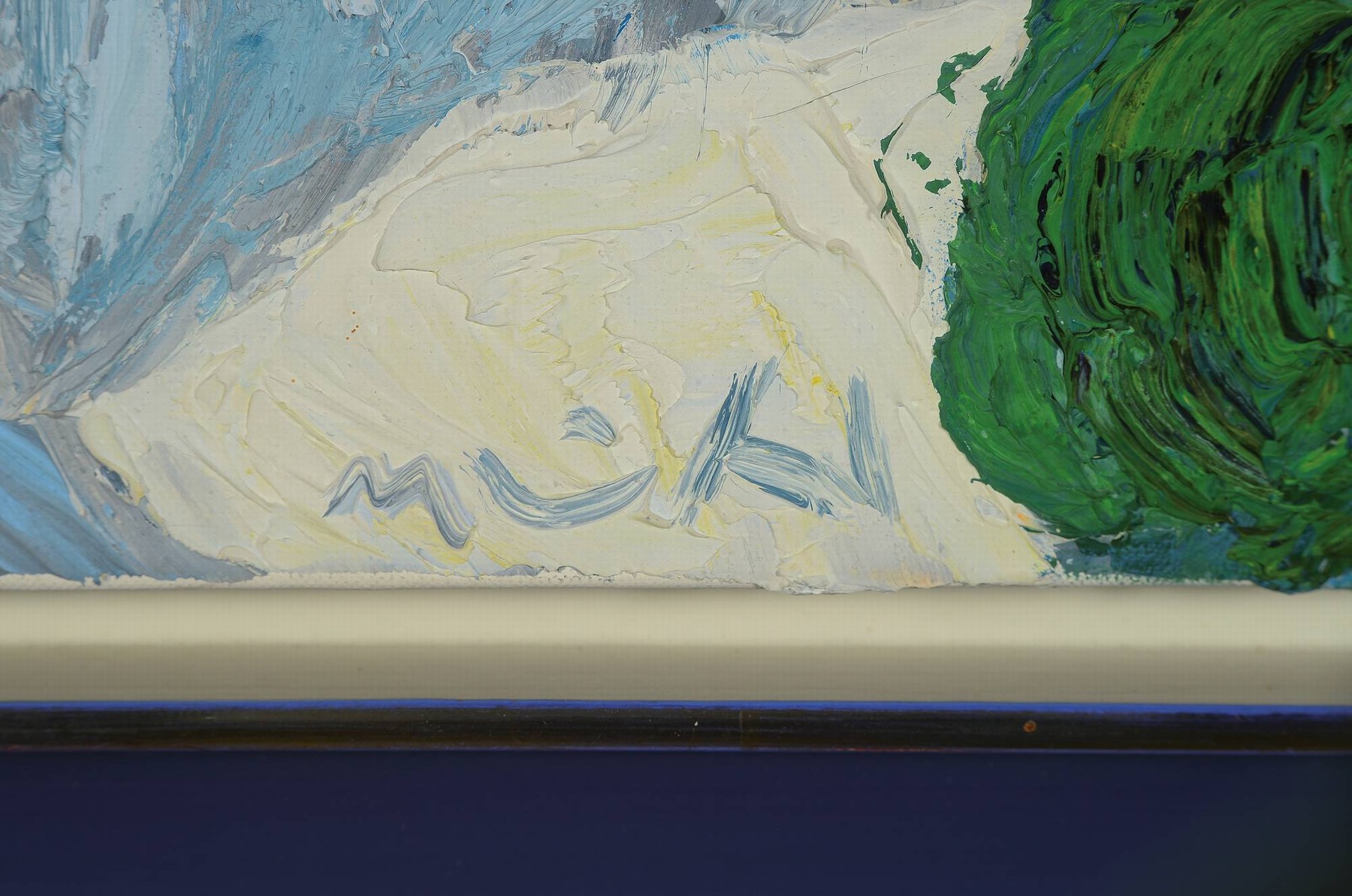 Detail a: Roger Mühl, 1929 Strassburg-2008 Mougins, Les iles de Levins, Öl/Lwd, mittig unten sign., rückseitig betitelt, ca. 49x53cm, Schattenfugenrahmen ...