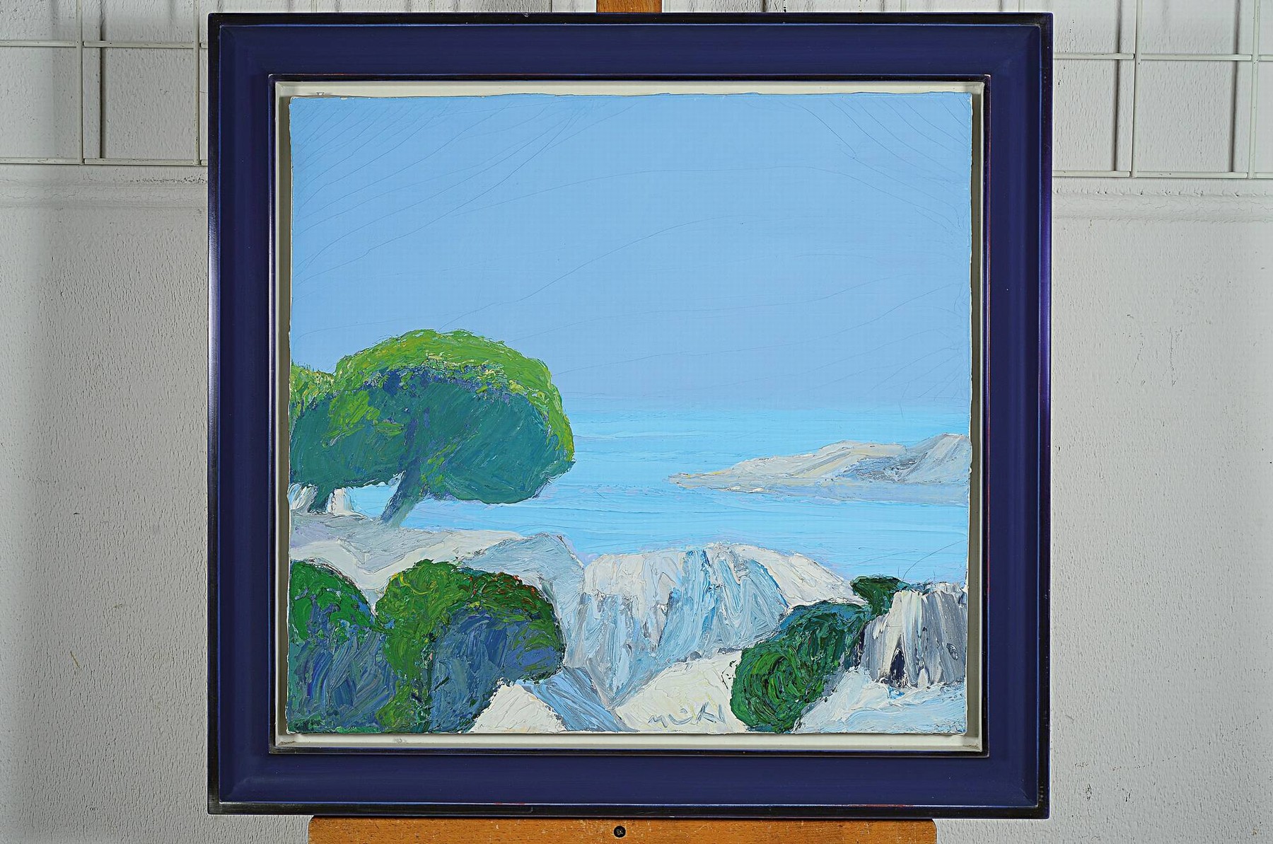 Detail k: Roger Mühl, 1929 Strassburg-2008 Mougins, Les iles de Levins, Öl/Lwd, mittig unten sign., rückseitig betitelt, ca. 49x53cm, Schattenfugenrahmen ...