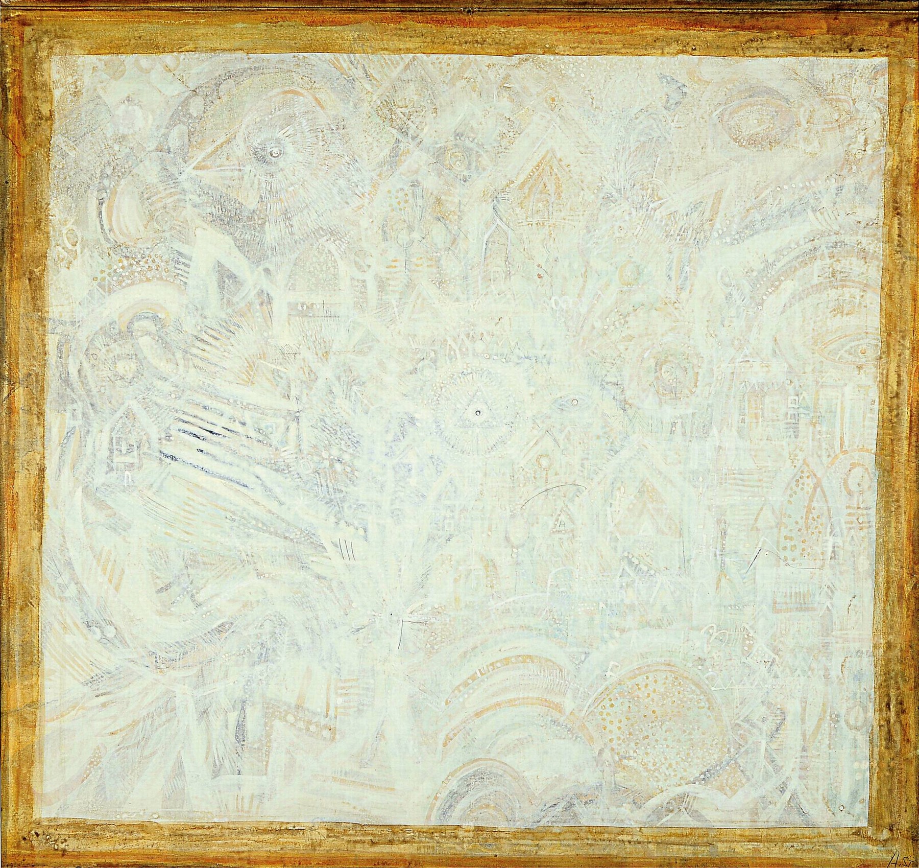 Hans Rudolf Strupler, 1935 Zürich-2015, Ohne Titel, Mischtechnik, Gouache und Aquarell auf Papier, rechts unten monogr., ca. 76x80cm, PP, u.Gl., R., ...