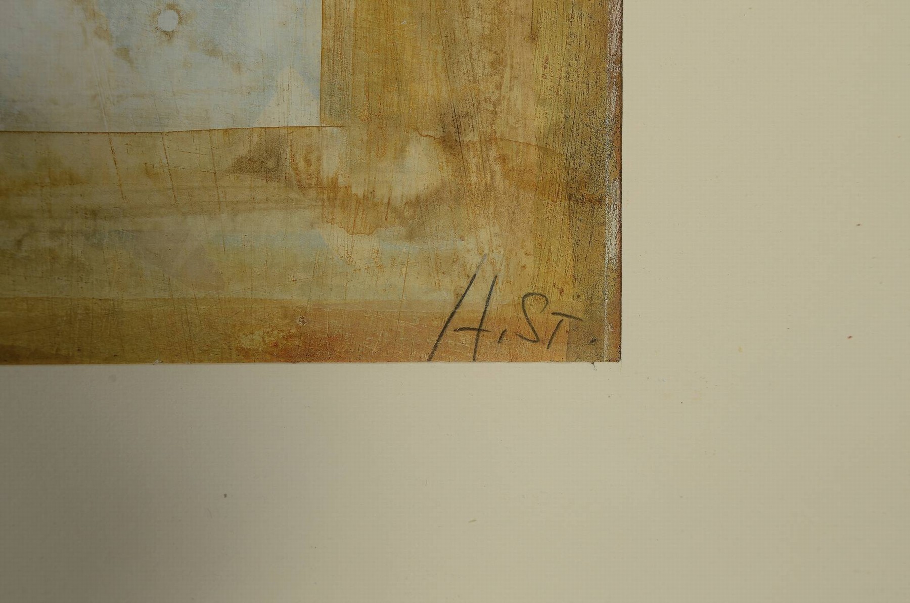 Detail a: Hans Rudolf Strupler, 1935 Zürich-2015, Ohne Titel, Mischtechnik, Gouache und Aquarell auf Papier, rechts unten monogr., ca. 76x80cm, PP, u.Gl., R., ...