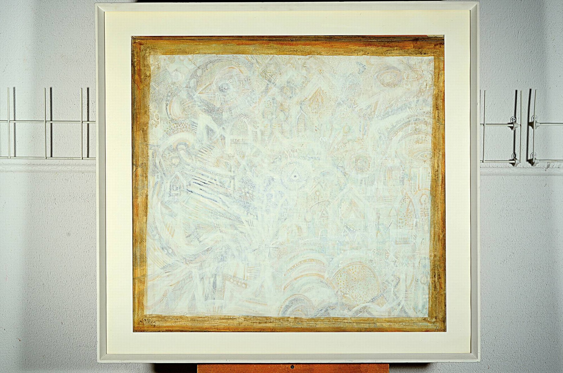 Detail k: Hans Rudolf Strupler, 1935 Zürich-2015, Ohne Titel, Mischtechnik, Gouache und Aquarell auf Papier, rechts unten monogr., ca. 76x80cm, PP, u.Gl., R., ...