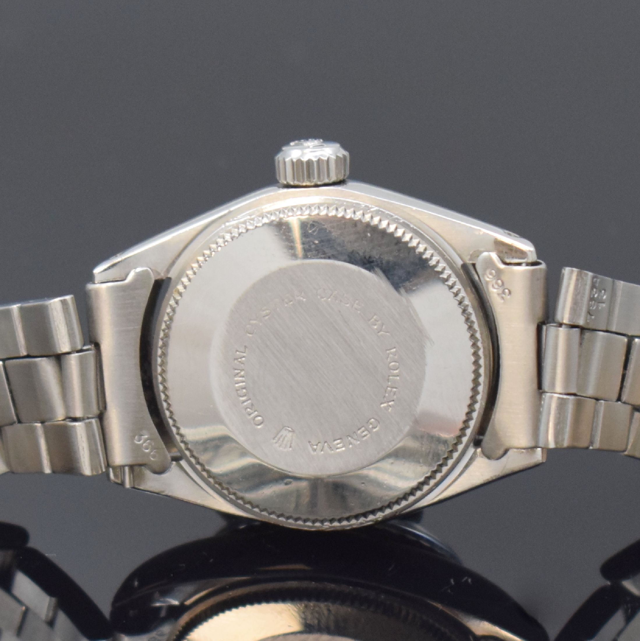Detail d: TUDOR Princess Date Damenarmbanduhr Referenz 7637/4, Schweiz um 1975, Automatik, verschr. Rolex Oyster-Gehäuse mit WG-Lünette,Rolex Oysterband m. ...