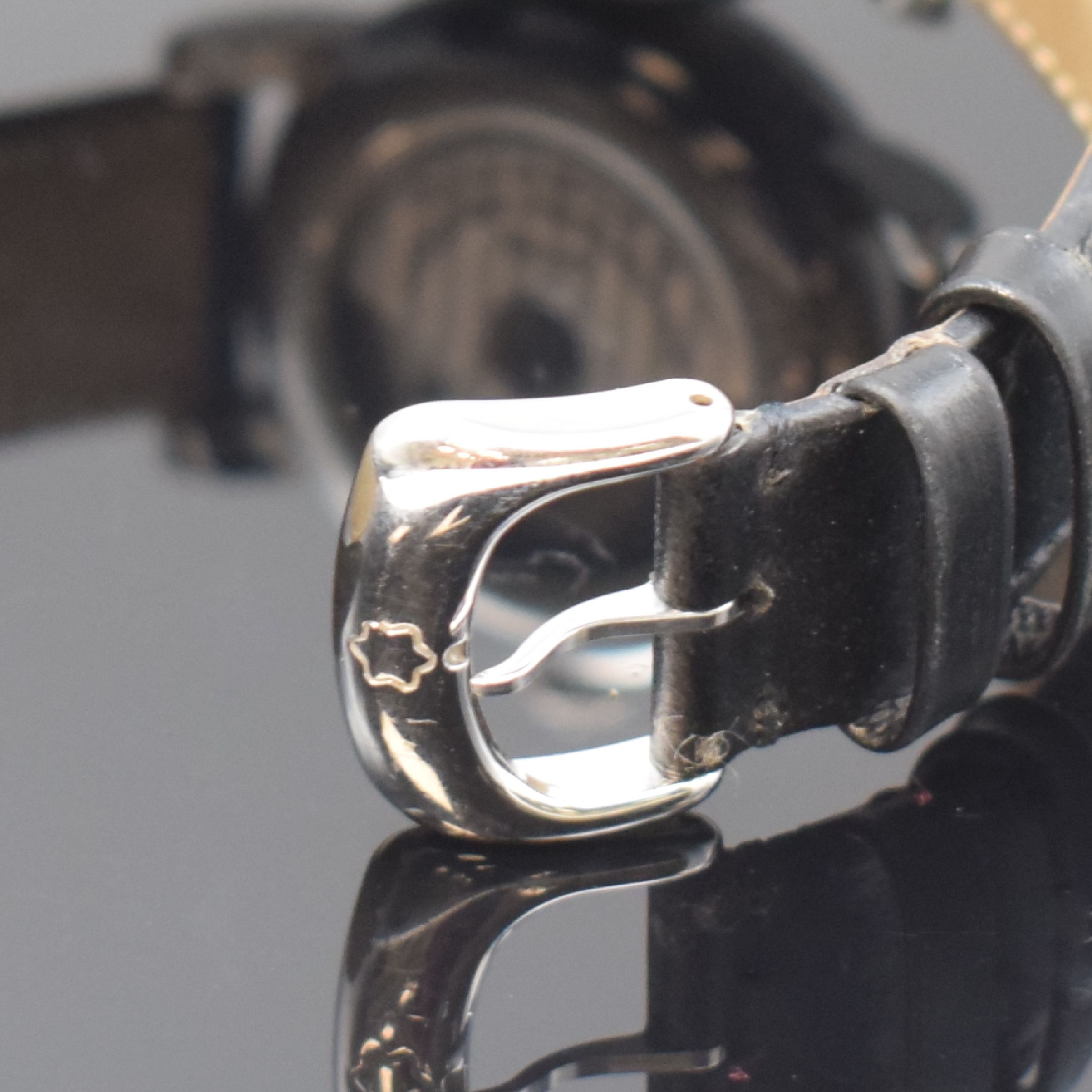 Detail b: MONTBLANC Star Meisterstück Herrenarmbanduhr mit Chronograph Referenz 7016, Schweiz um 2002, Automatik, beids. vergl. Edelstahlgeh. inkl. orig. ...