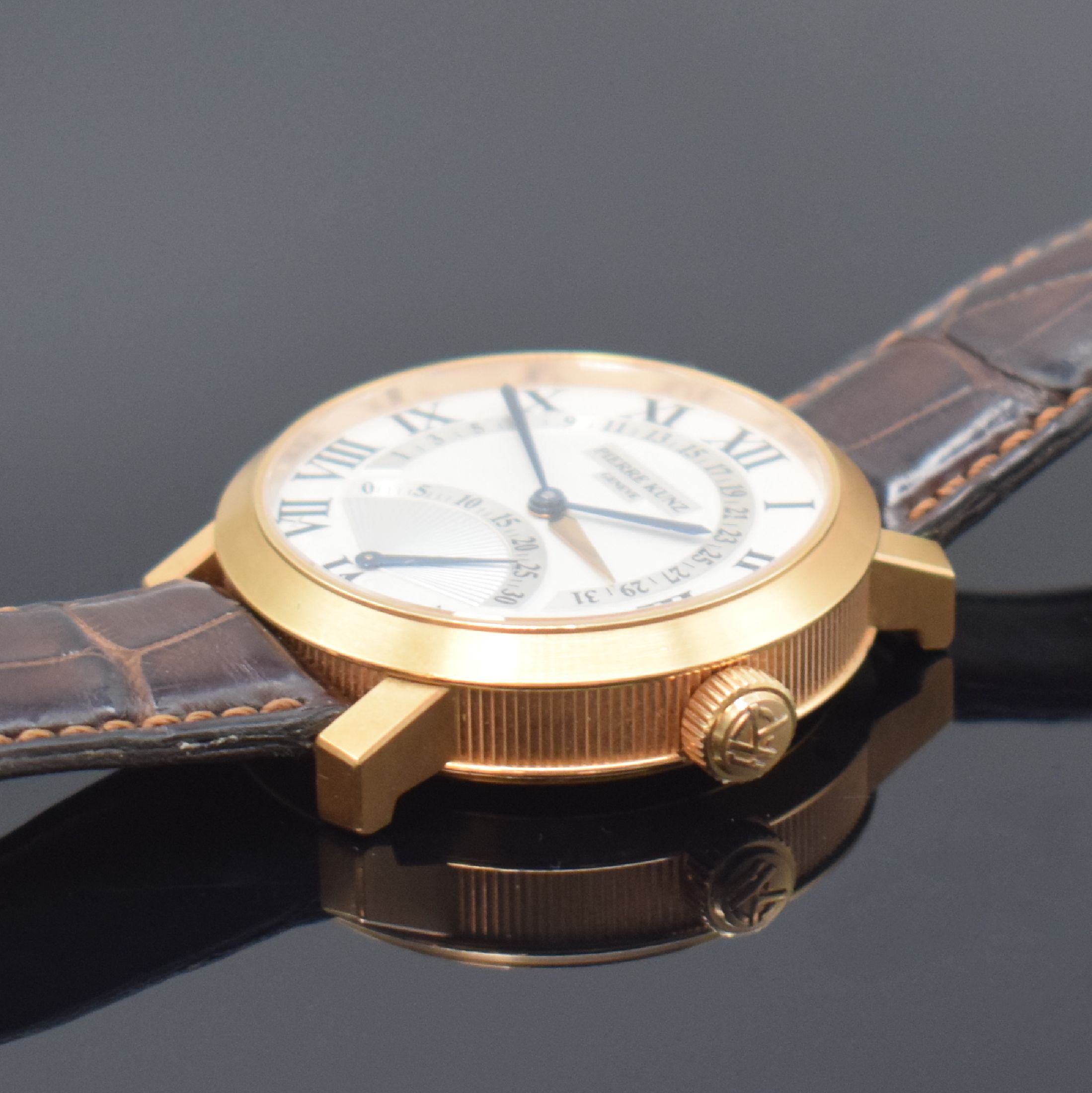 Detail c: PIERRE KUNZ Spirit of Challenge Herrenarmbanduhr in RoseG 750/000 Referenz PKA011 SDR, Schweiz um 2005, Automatik, beids. vergl. Geh. inkl. orig. ...