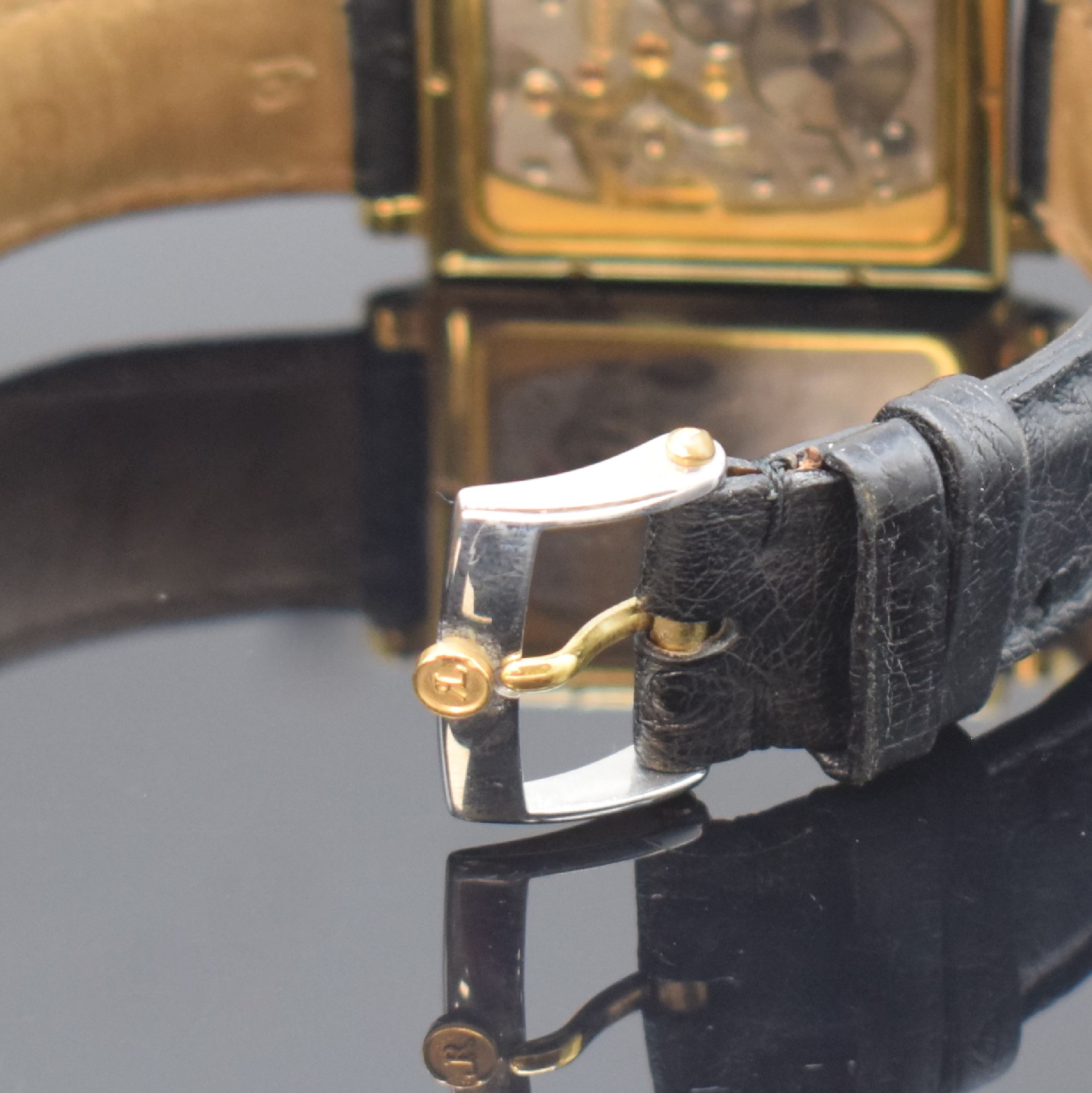Detail b: CHRONOSWISS limitierte Herrenarmbanduhr Modell Hora Referenz CH 1351, Handaufzug, Schweiz um 1990, GG/WG 750/000 inkl. orig. Lederband m. orig. ...