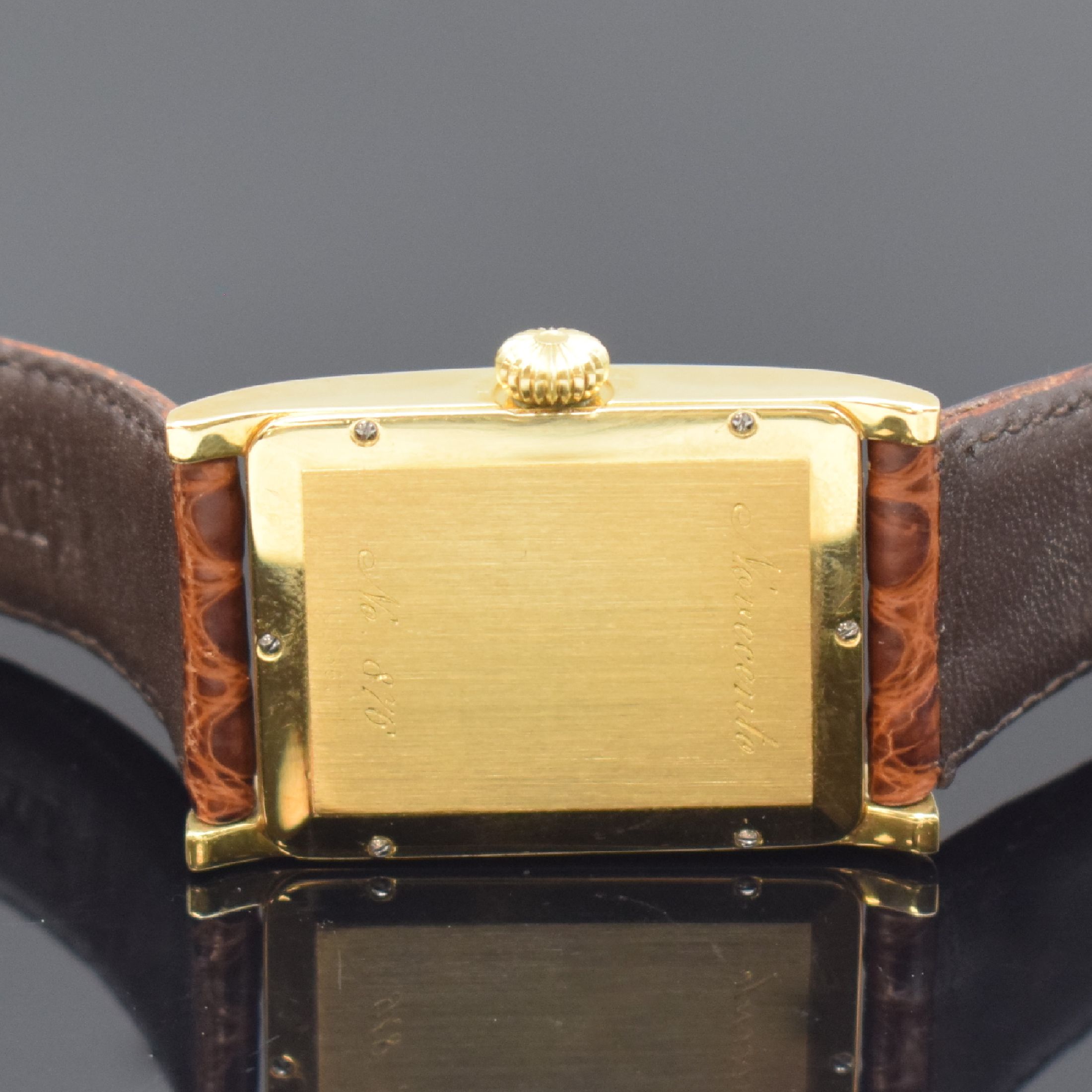 Detail e: IWC feine astronomische Herrenarmbanduhr mit ewigem Kalender Modell Novecento in GG 750/000 Referenz 3545, Schweiz um 1995, Automatik, orig. ...
