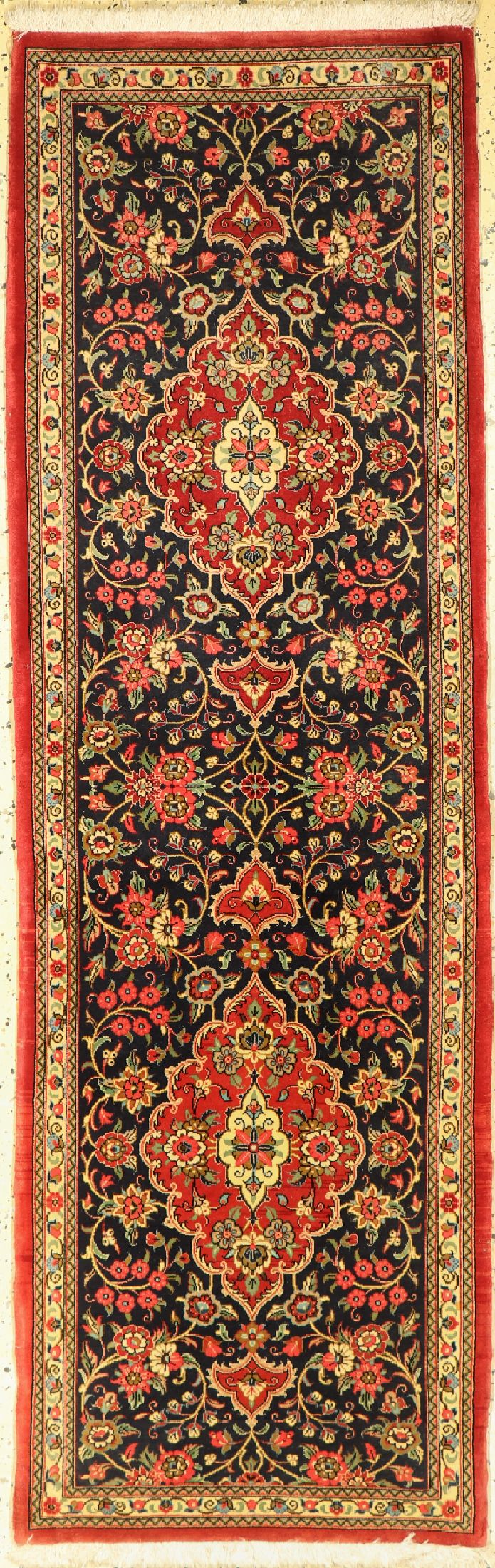 Ghom Kork, Persien, ca. 40 Jahre, Korkwolleauf Baumwolle, ca. 192 x 60 cm, EHZ: 1-2