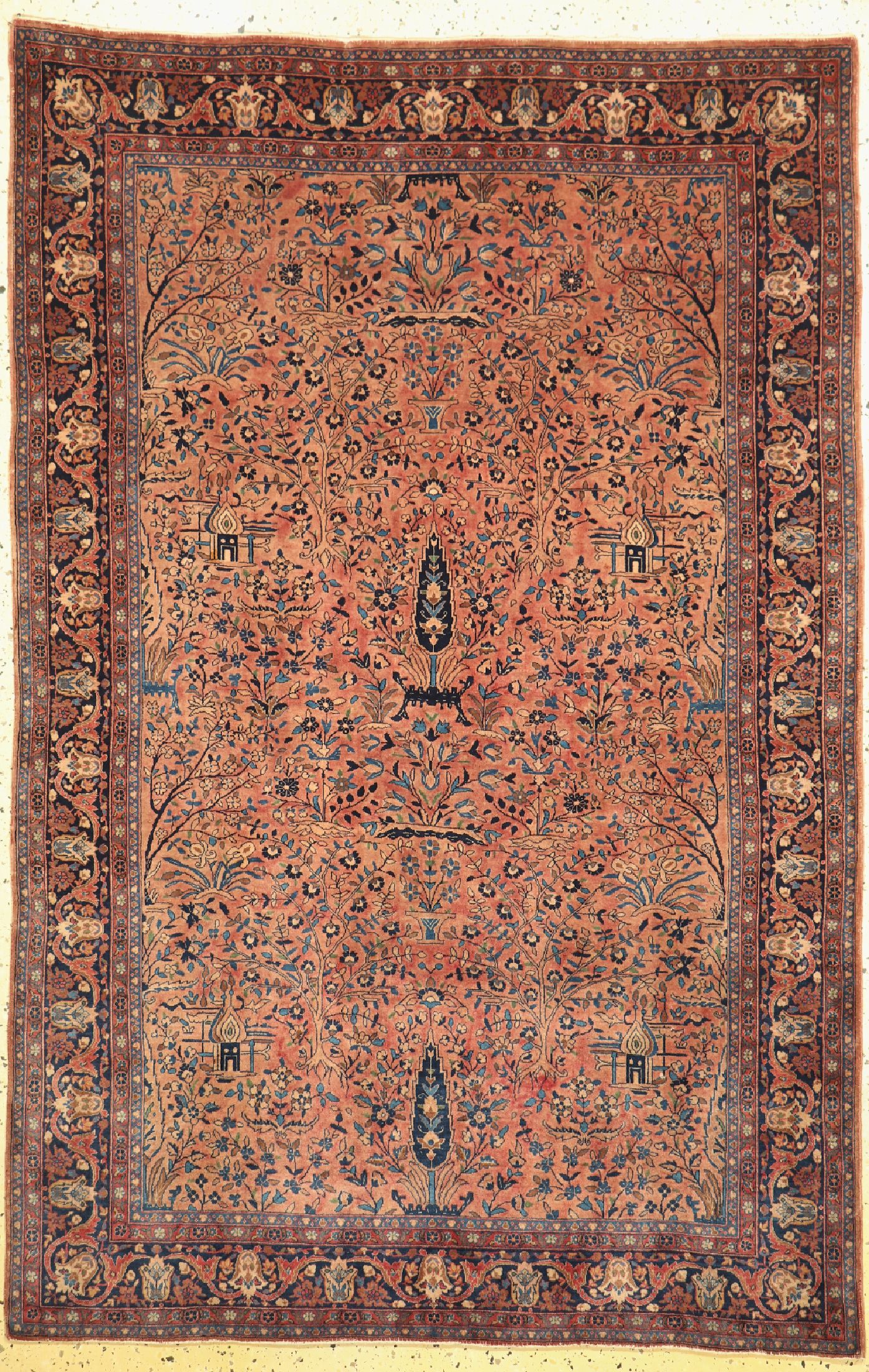 Antiker Manchester Keschan, Persien, um 1900, Manchester-Korkwolle, ca. 195 x 129 cm, EHZ: 2