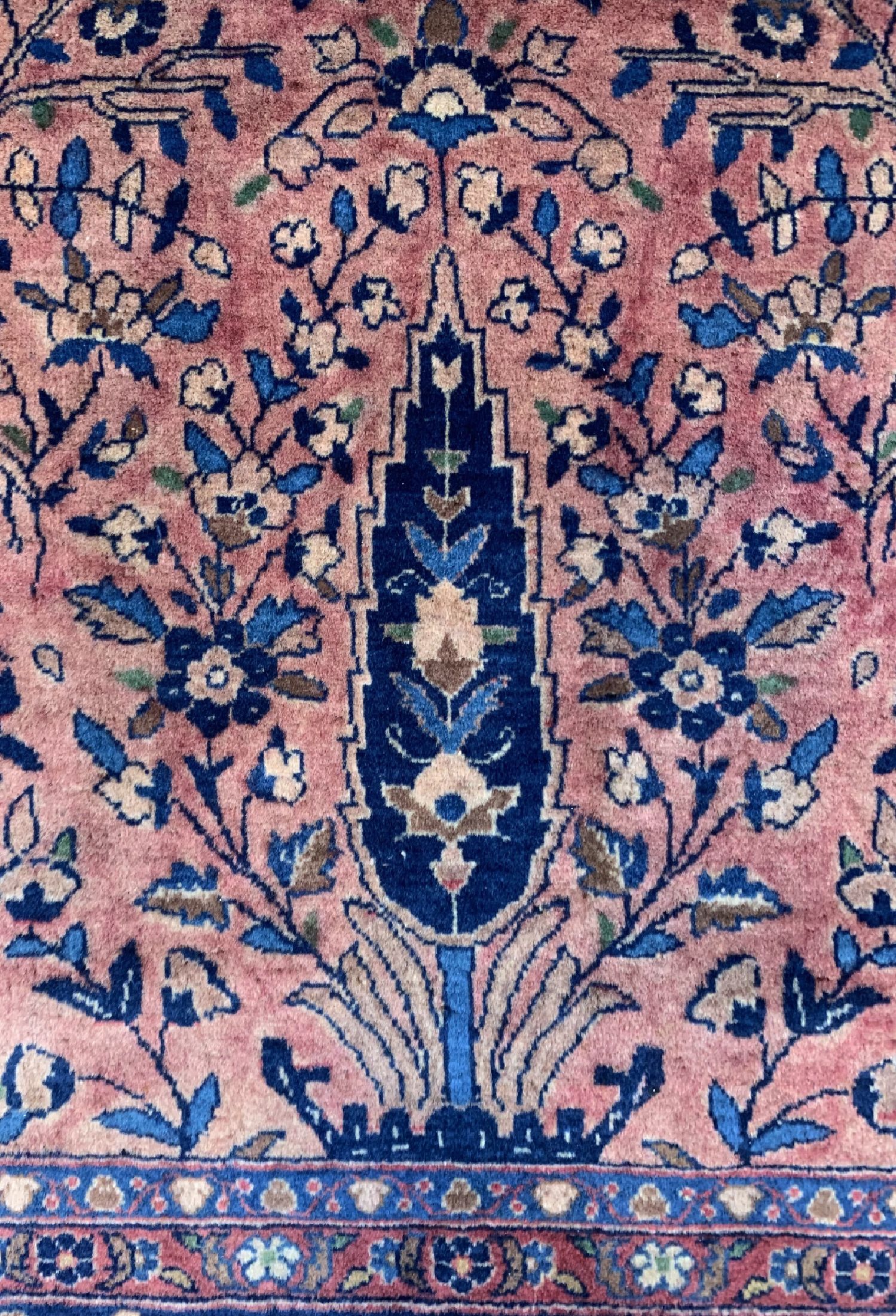 Detail a: Antiker Manchester Keschan, Persien, um 1900, Manchester-Korkwolle, ca. 195 x 129 cm, EHZ: 2