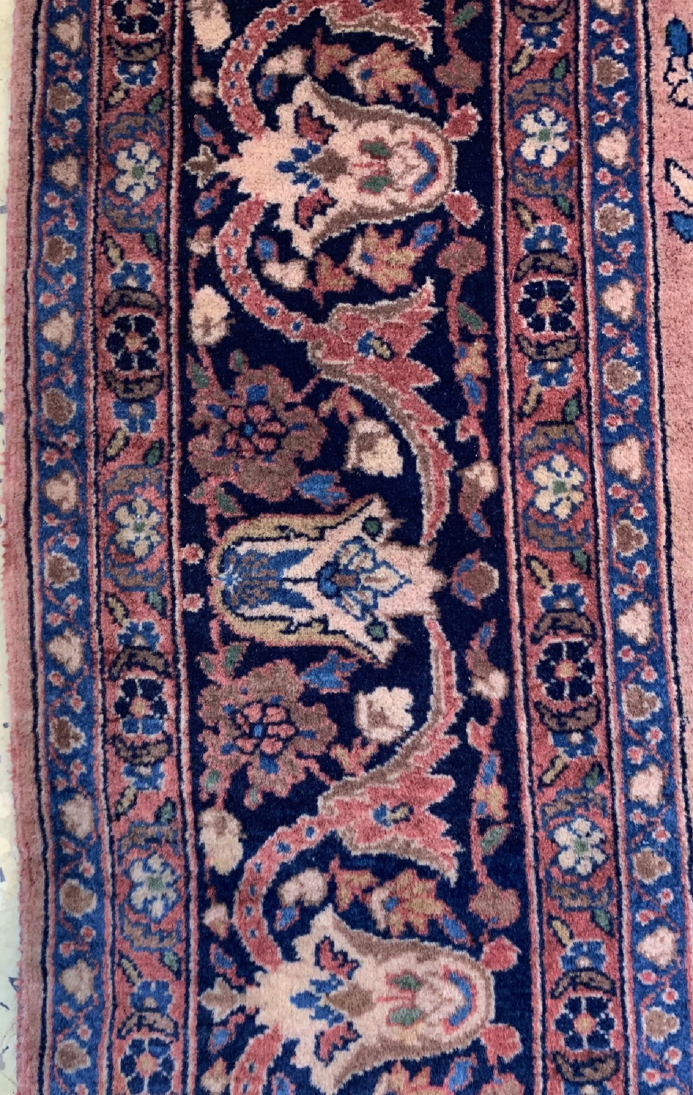 Detail c: Antiker Manchester Keschan, Persien, um 1900, Manchester-Korkwolle, ca. 195 x 129 cm, EHZ: 2