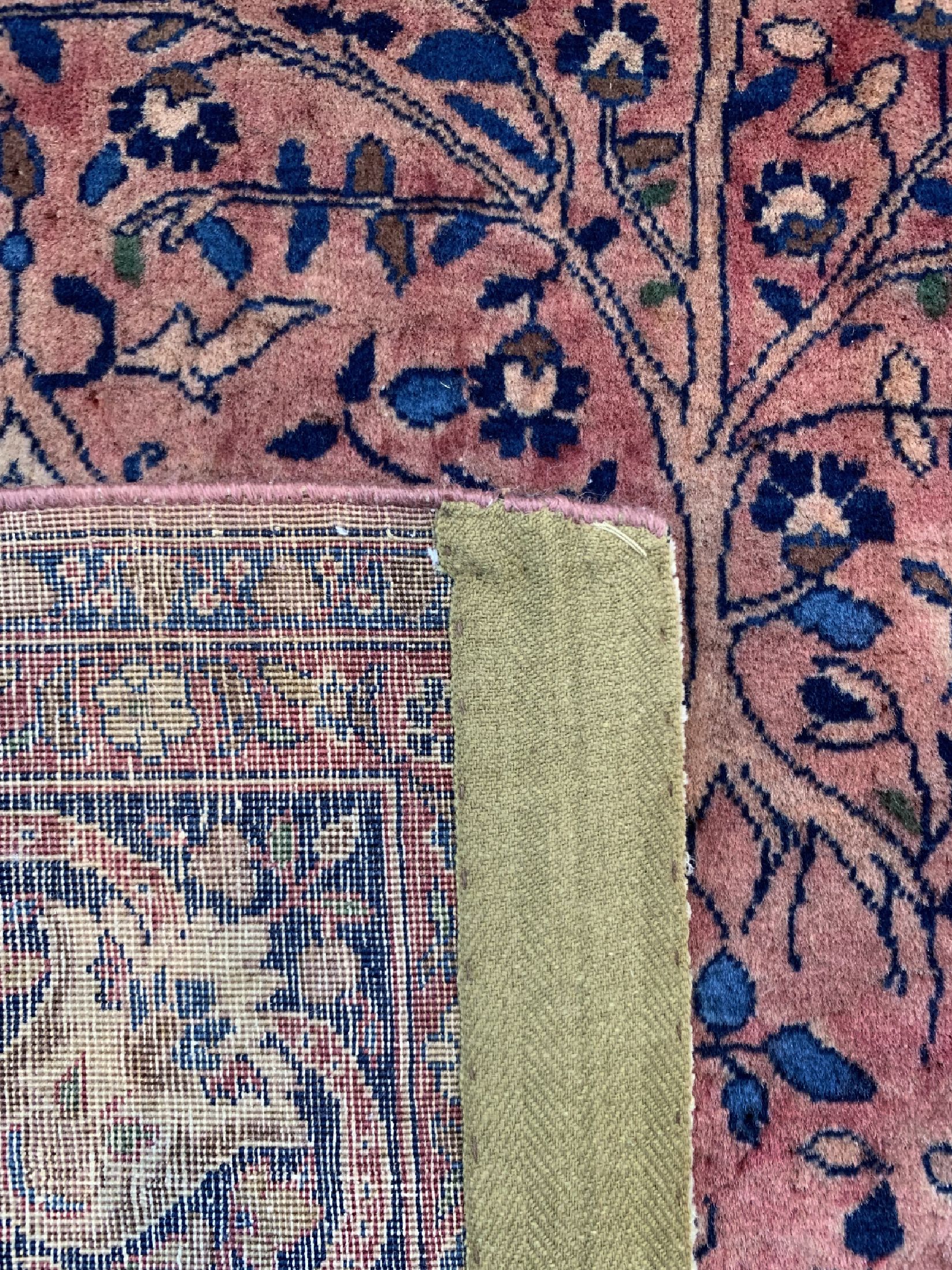 Detail d: Antiker Manchester Keschan, Persien, um 1900, Manchester-Korkwolle, ca. 195 x 129 cm, EHZ: 2
