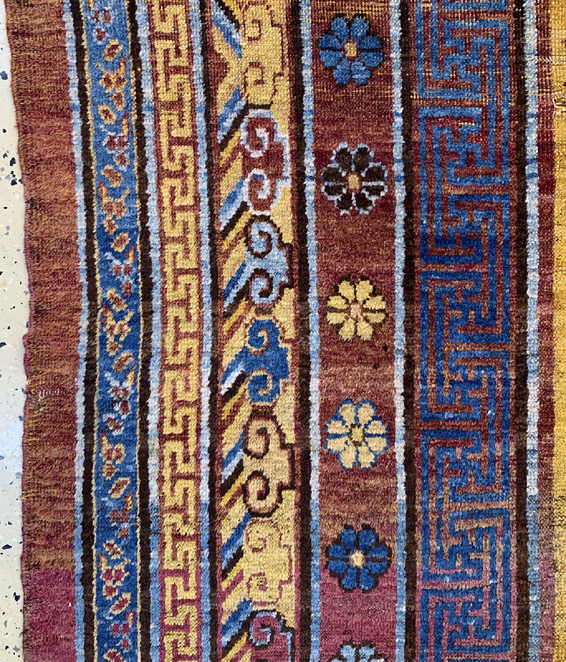 Detail c: Antiker Khotan, Turkestan, Anfang 19.Jhd, Wolle auf Baumwolle, ca. 347 x 210 cm, EHZ: 4