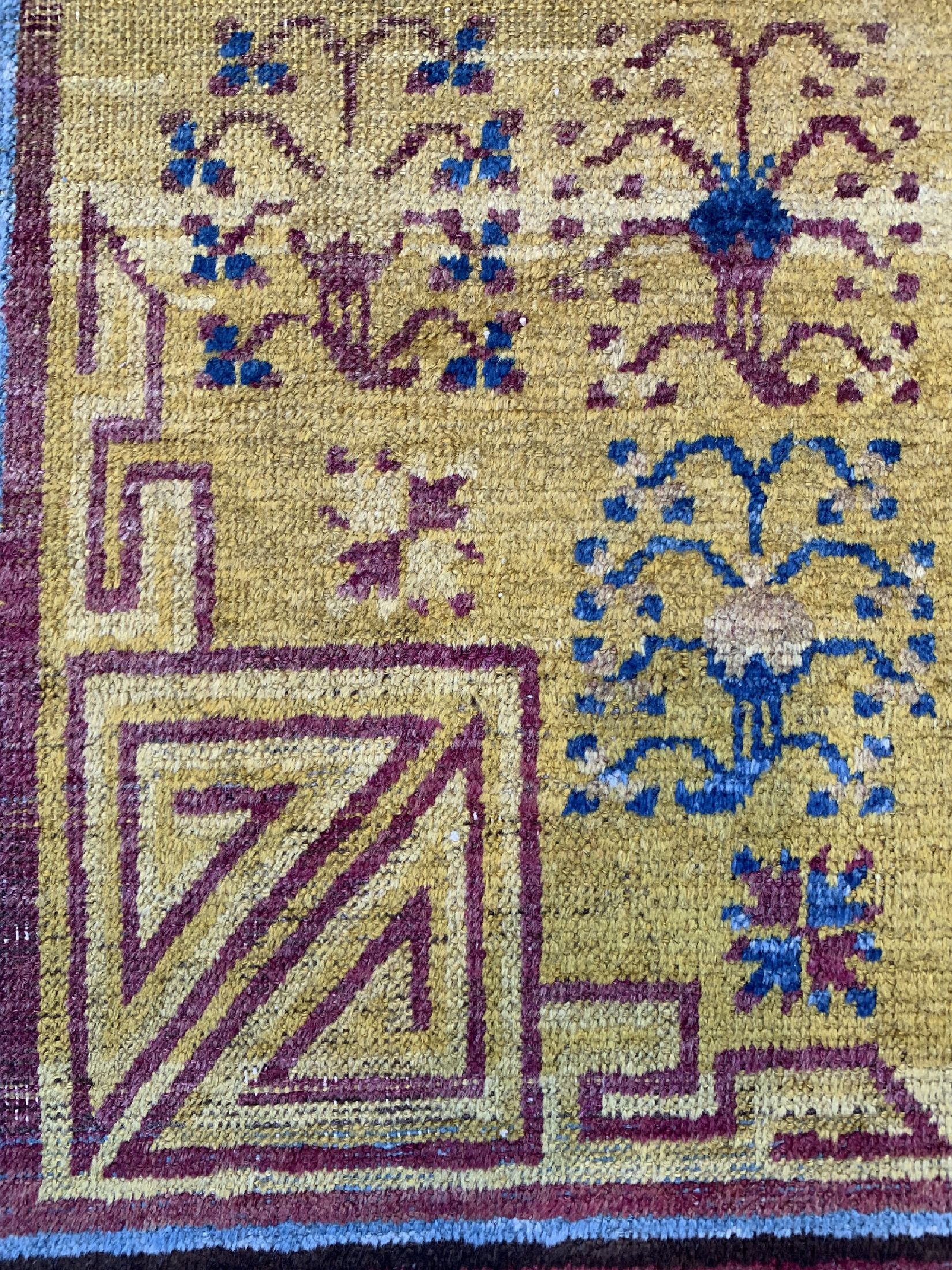 Detail d: Antiker Khotan, Turkestan, Anfang 19.Jhd, Wolle auf Baumwolle, ca. 347 x 210 cm, EHZ: 4