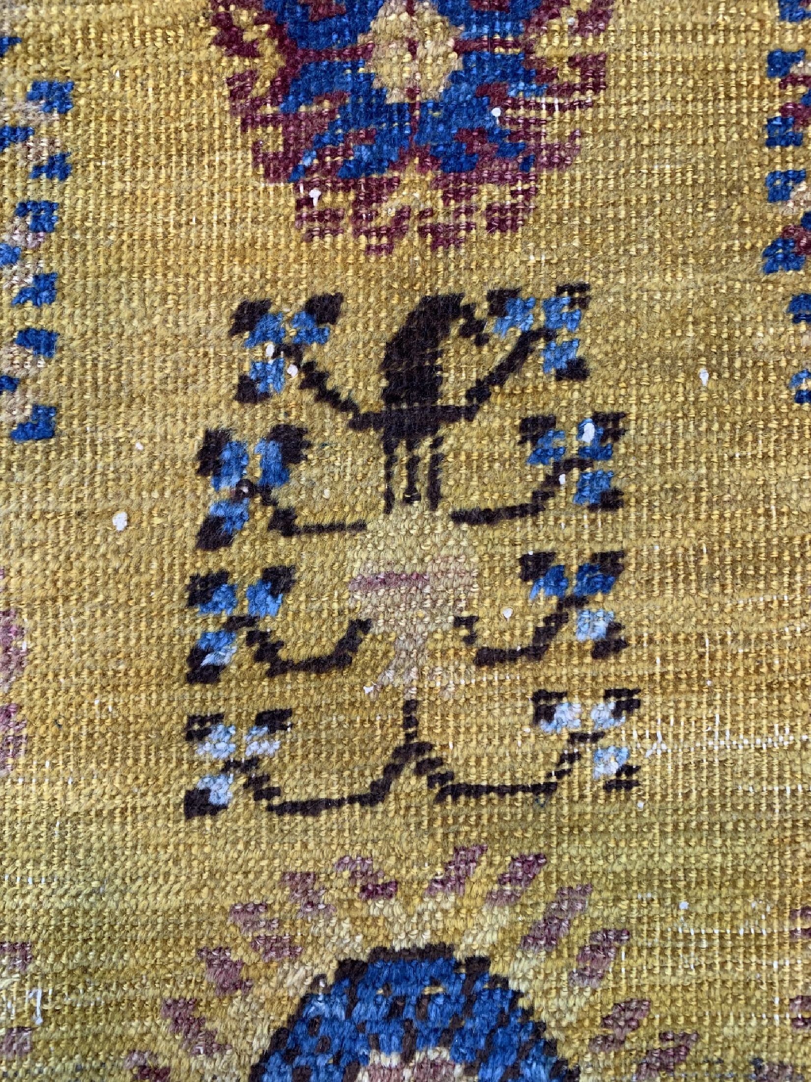 Detail e: Antiker Khotan, Turkestan, Anfang 19.Jhd, Wolle auf Baumwolle, ca. 347 x 210 cm, EHZ: 4