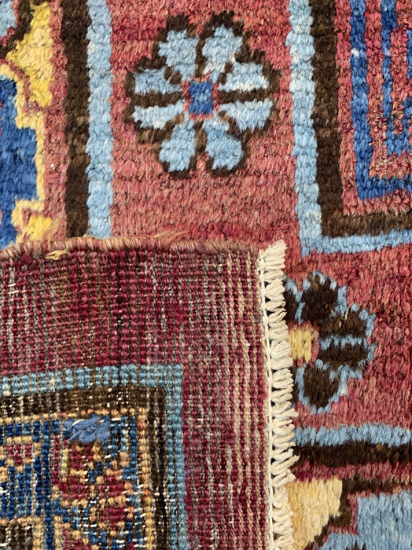 Detail f: Antiker Khotan, Turkestan, Anfang 19.Jhd, Wolle auf Baumwolle, ca. 347 x 210 cm, EHZ: 4