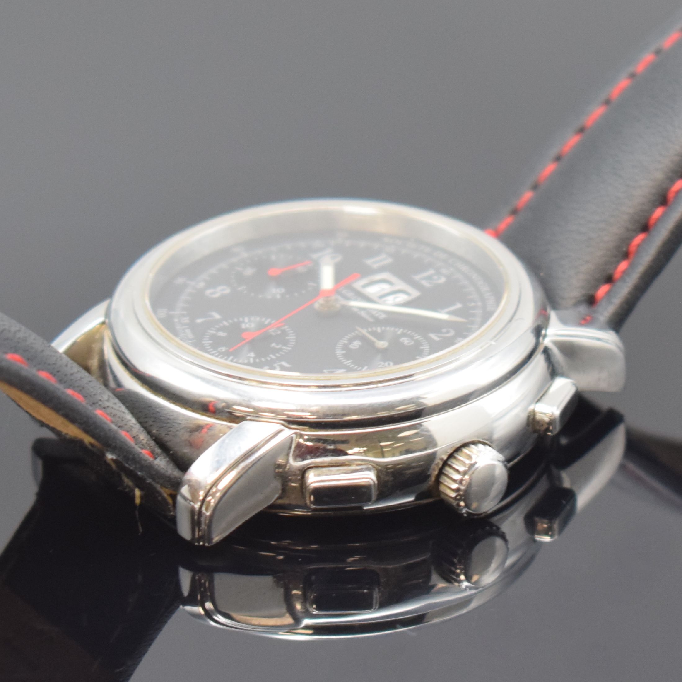 Detail b: CHRONOGRAPHE SUISSE Armbandchronograph Modell Grande Date, Automatik, Schweiz um 2002, auf 2000 Stück limitiertes Sondermodell in Edelstahl, neutr. ...
