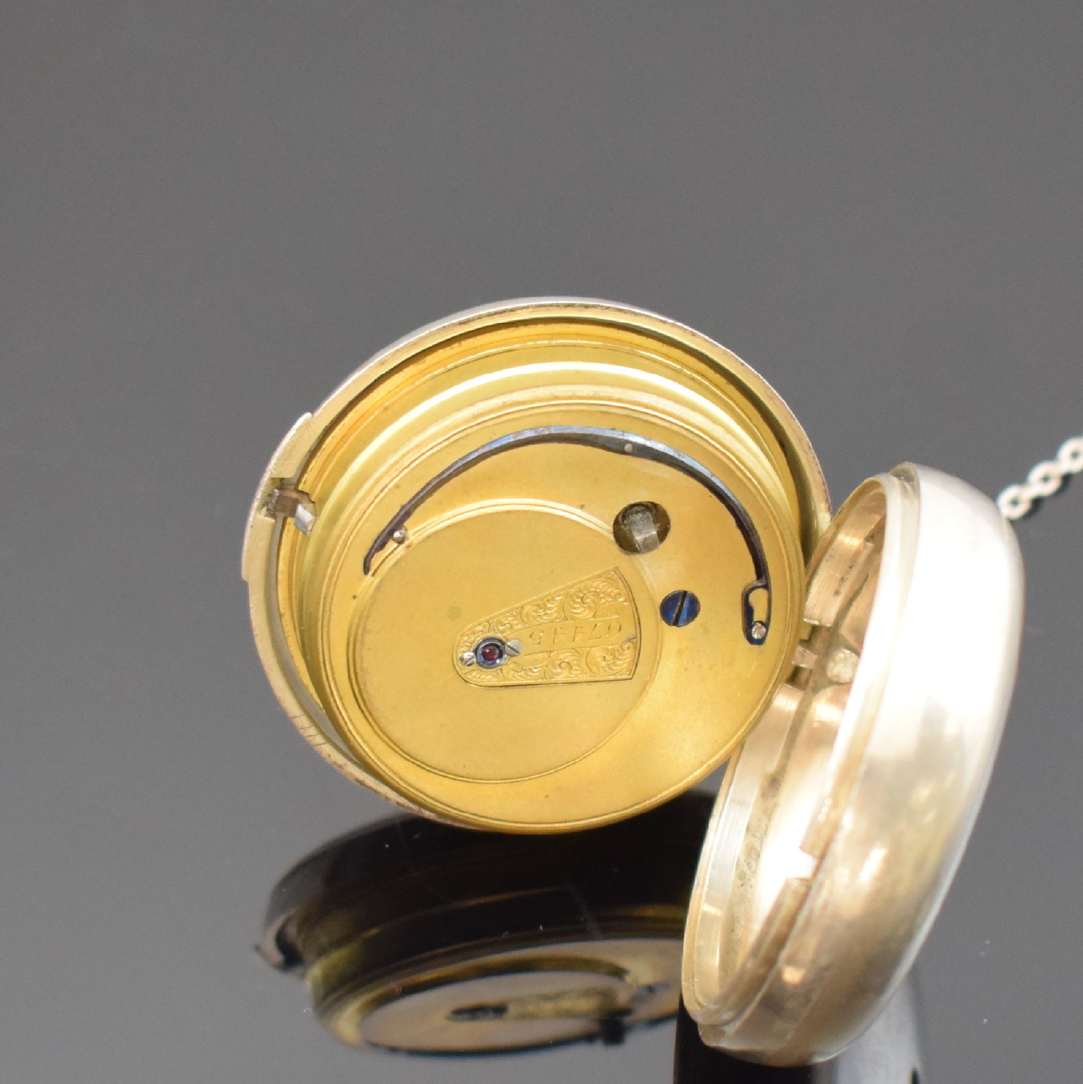 Detail g: GEO. SHEPHERD schwere, englische Taschenuhr und 2 weitere Taschenuhren, England/Schweiz ca. 1890 - 1910, Schlüssel- / Kronenaufzug, 1.) Shepherd, ...