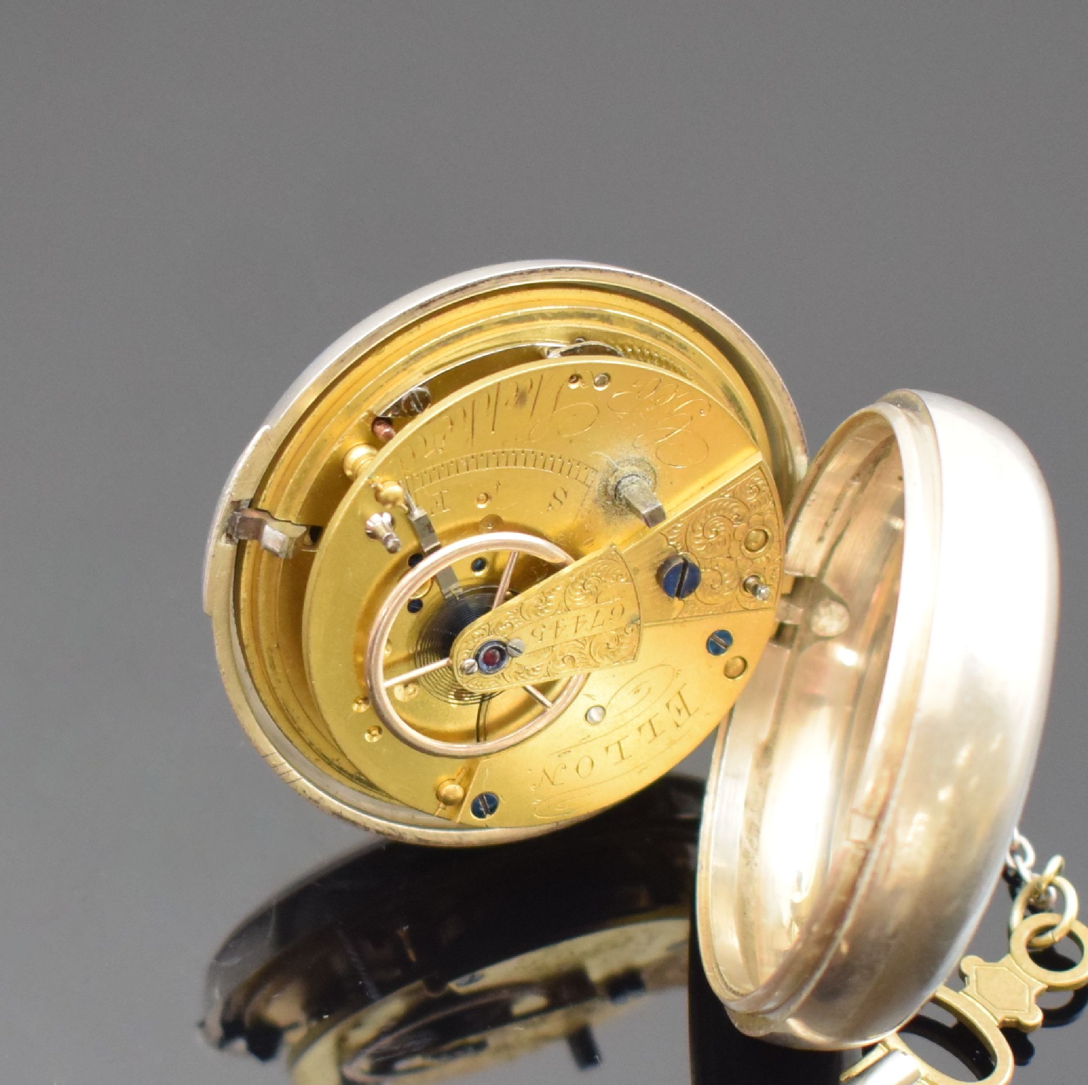 Detail h: GEO. SHEPHERD schwere, englische Taschenuhr und 2 weitere Taschenuhren, England/Schweiz ca. 1890 - 1910, Schlüssel- / Kronenaufzug, 1.) Shepherd, ...