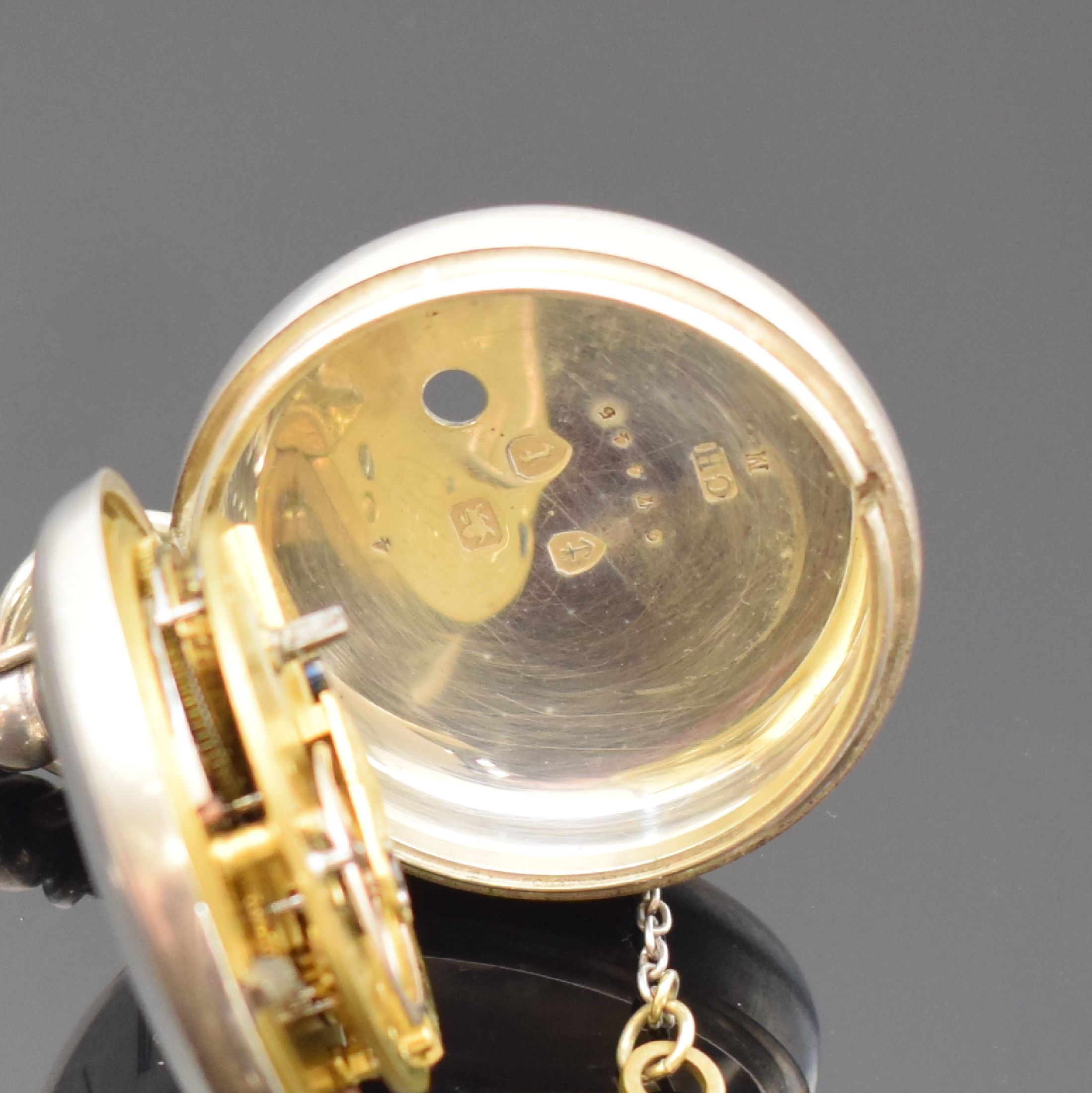 Detail j: GEO. SHEPHERD schwere, englische Taschenuhr und 2 weitere Taschenuhren, England/Schweiz ca. 1890 - 1910, Schlüssel- / Kronenaufzug, 1.) Shepherd, ...