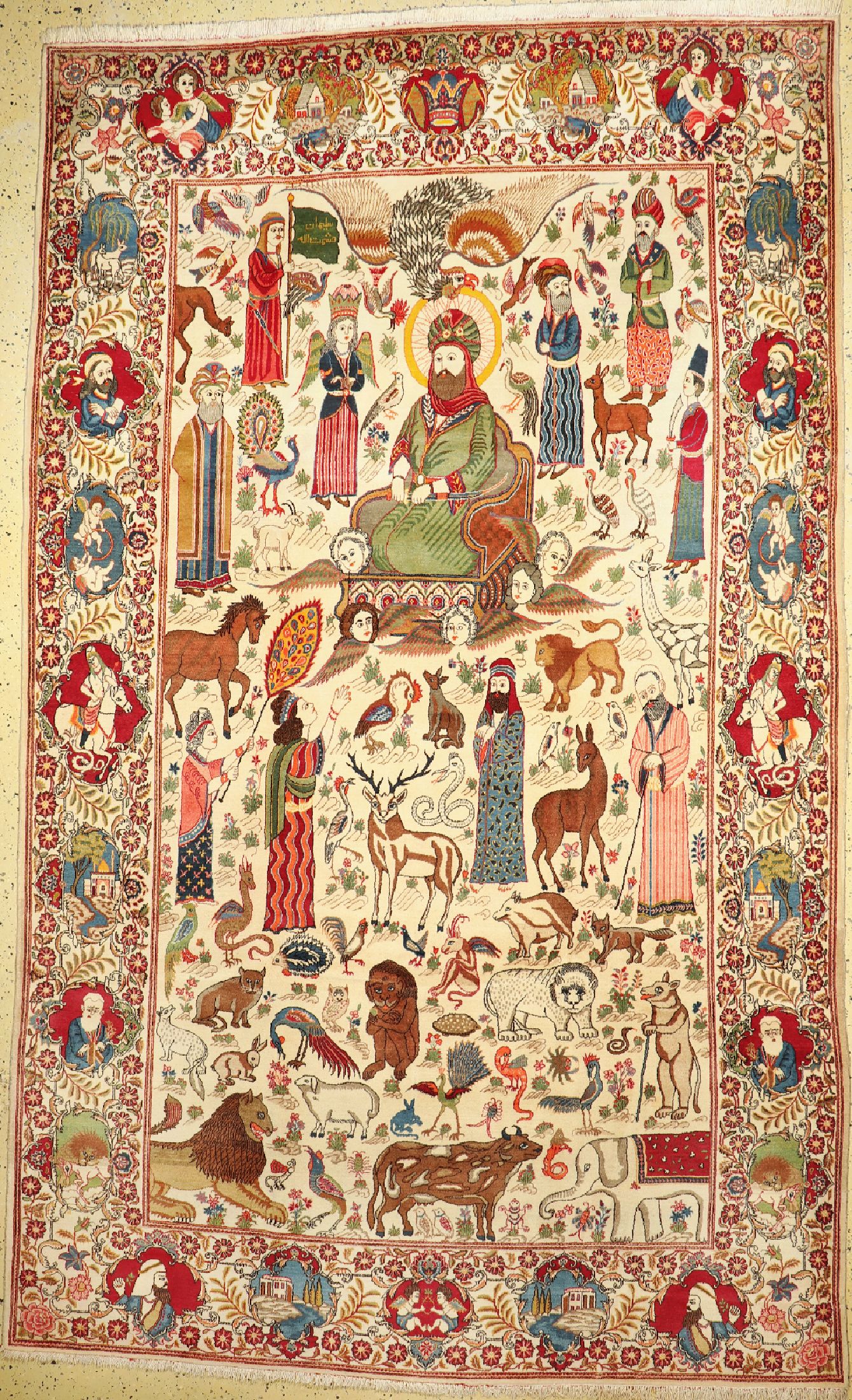 Keschan"König Salomon" alt, Persien, um 1950, Wolle auf Baumwolle, ca. 355 x 225 cm, EHZ: 2