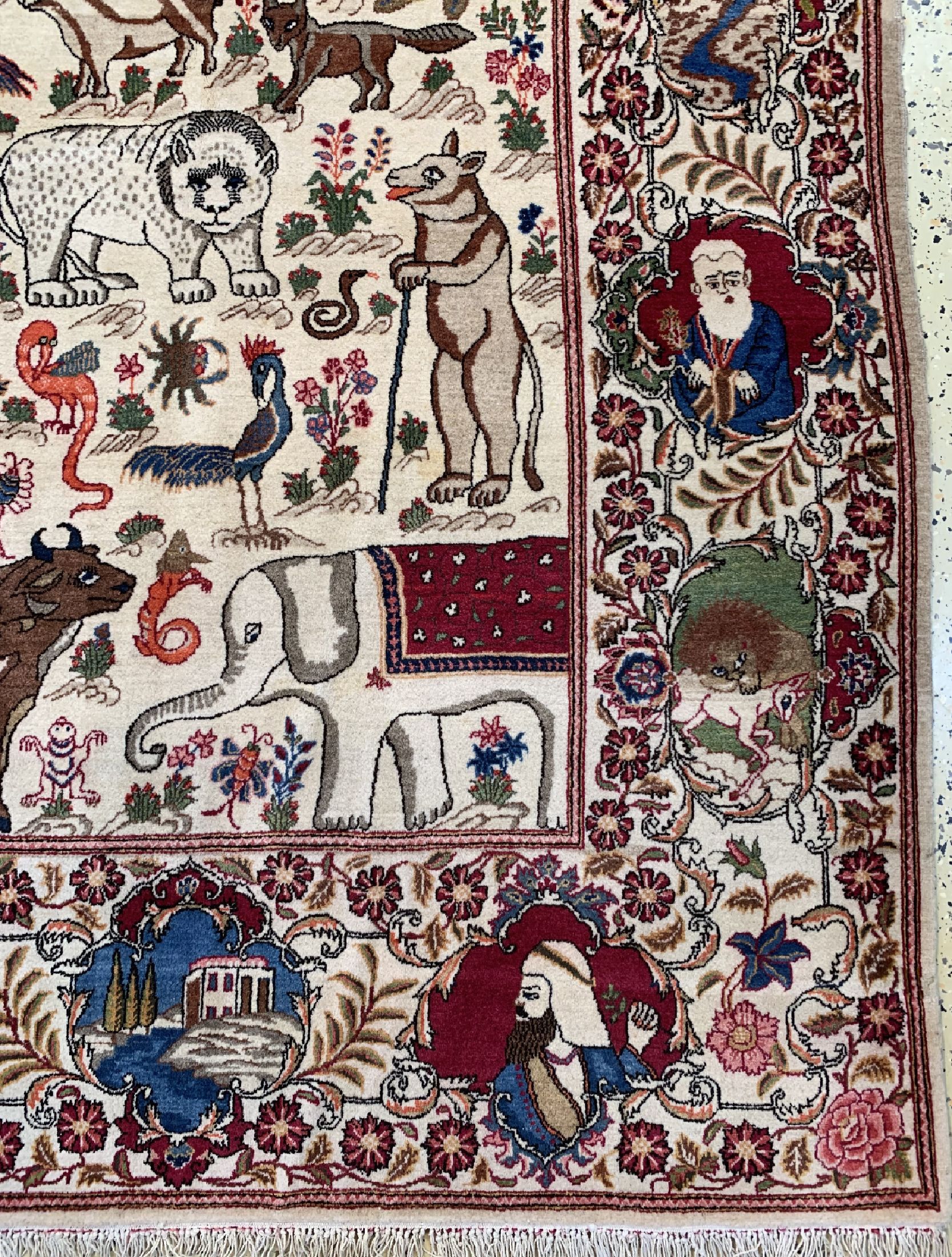 Detail a: Keschan"König Salomon" alt, Persien, um 1950, Wolle auf Baumwolle, ca. 355 x 225 cm, EHZ: 2