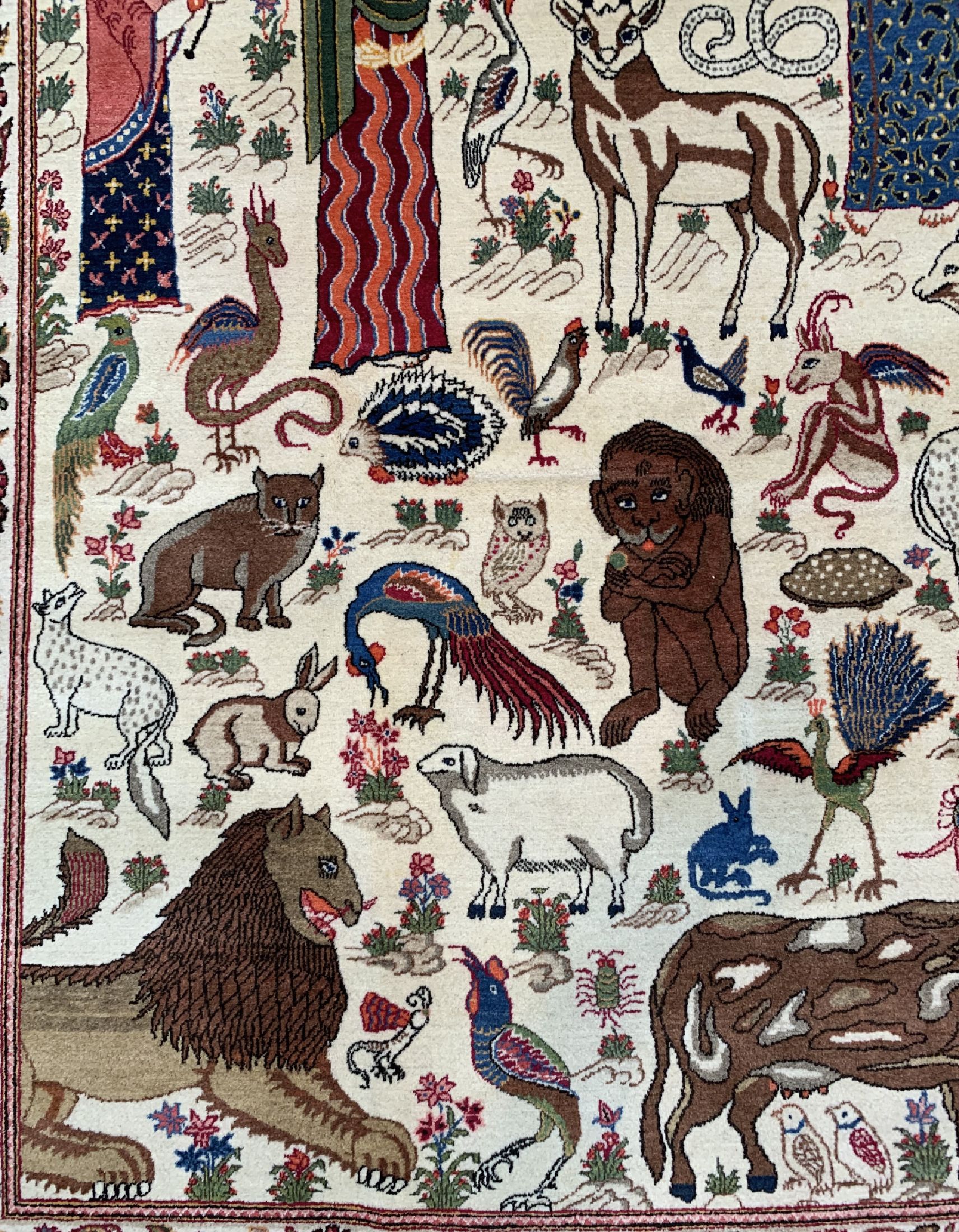 Detail b: Keschan"König Salomon" alt, Persien, um 1950, Wolle auf Baumwolle, ca. 355 x 225 cm, EHZ: 2