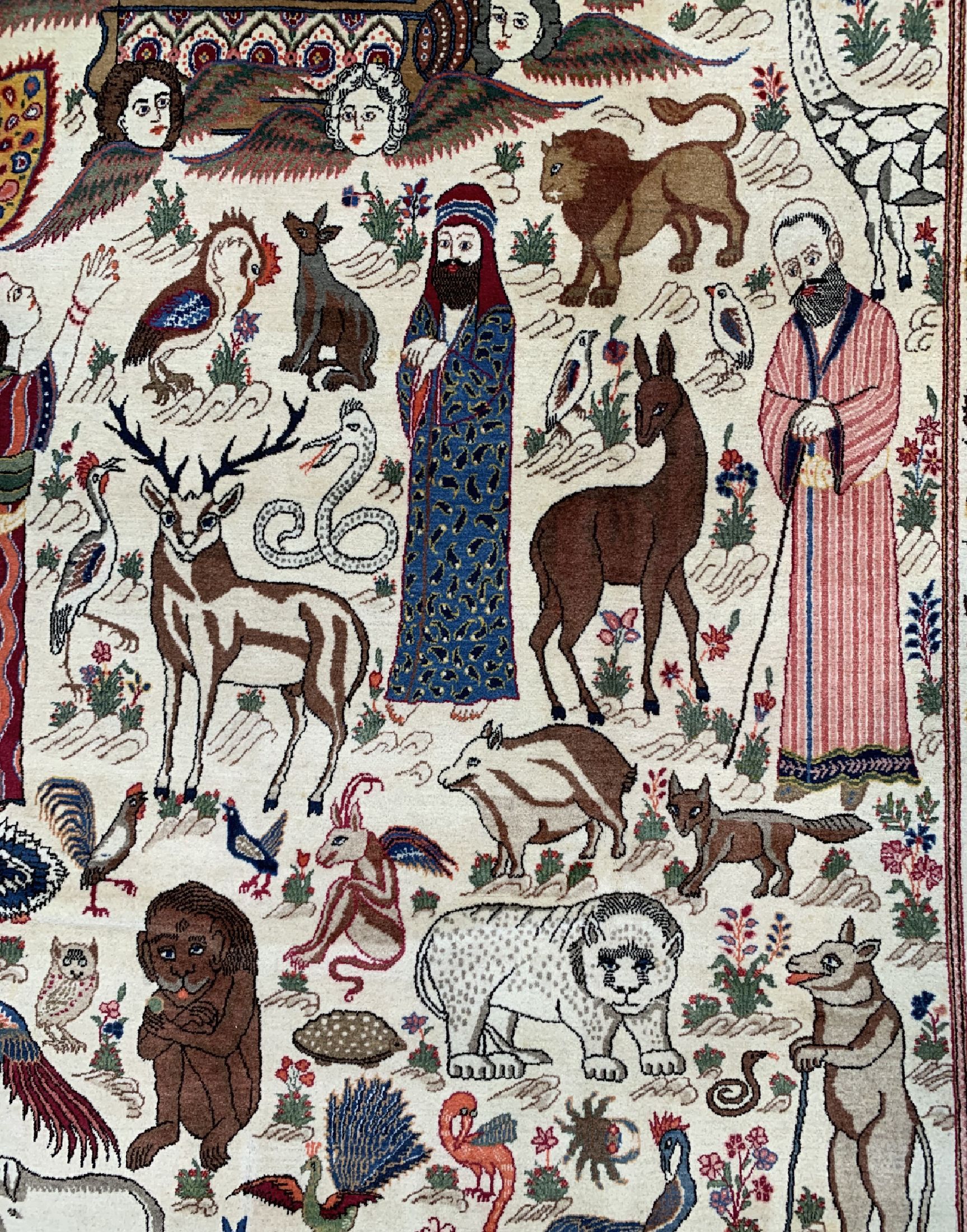 Detail c: Keschan"König Salomon" alt, Persien, um 1950, Wolle auf Baumwolle, ca. 355 x 225 cm, EHZ: 2