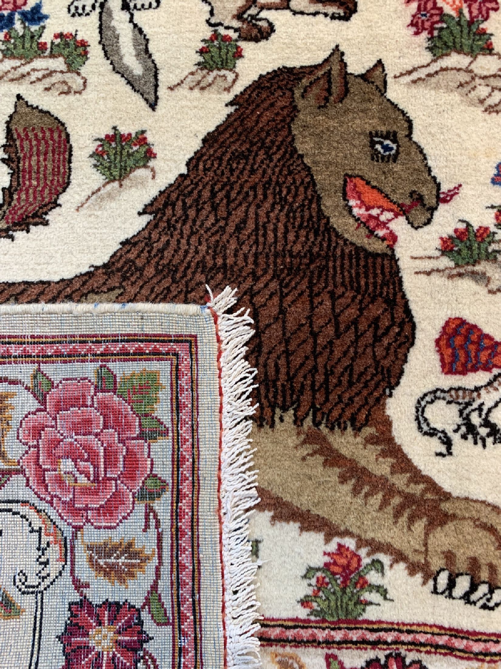 Detail h: Keschan"König Salomon" alt, Persien, um 1950, Wolle auf Baumwolle, ca. 355 x 225 cm, EHZ: 2