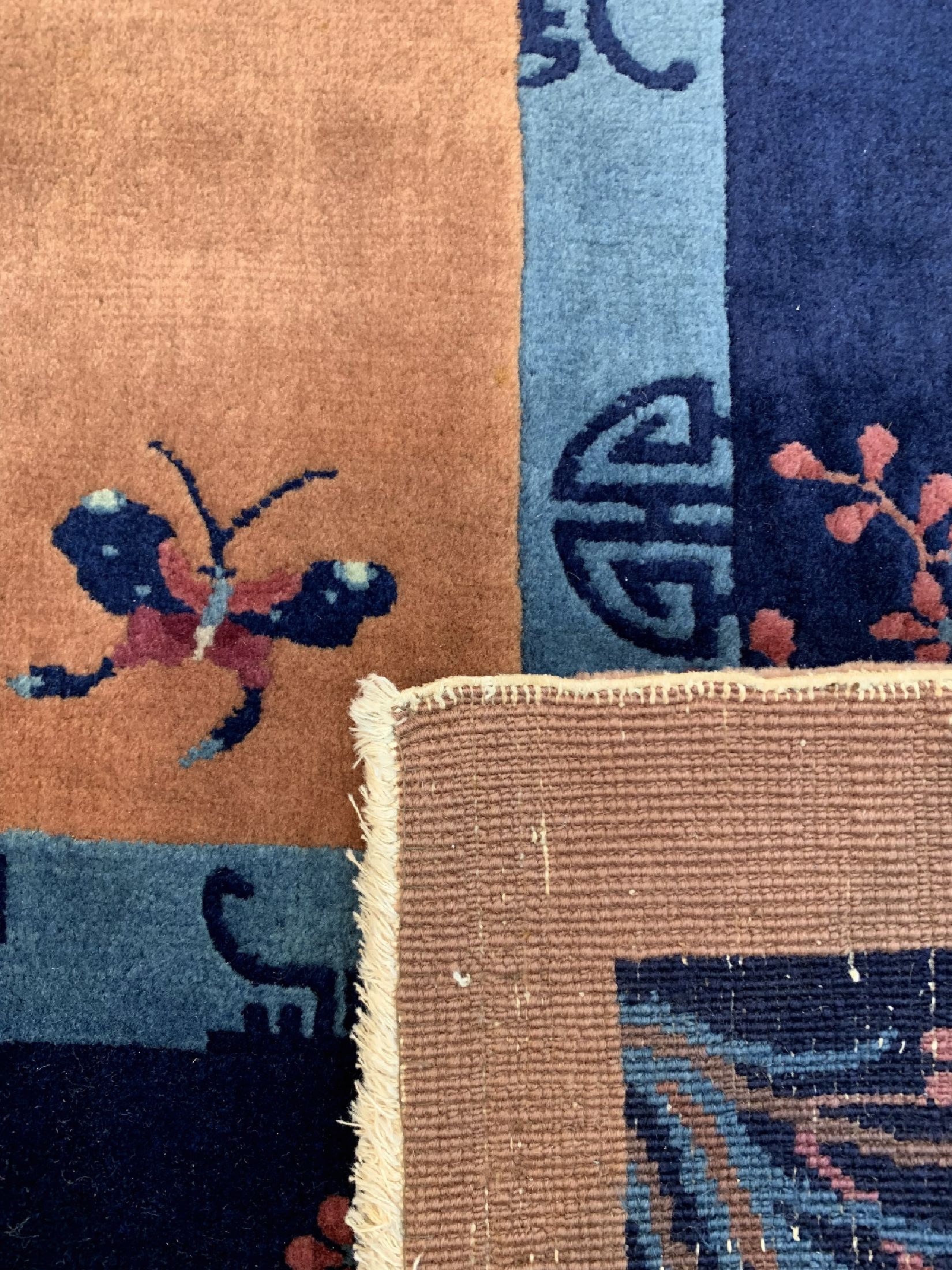 Detail d: Antiker Peking, China, um 1900, Manchester-Korkwolle, ca. 355 x 280 cm, EHZ: 1-2