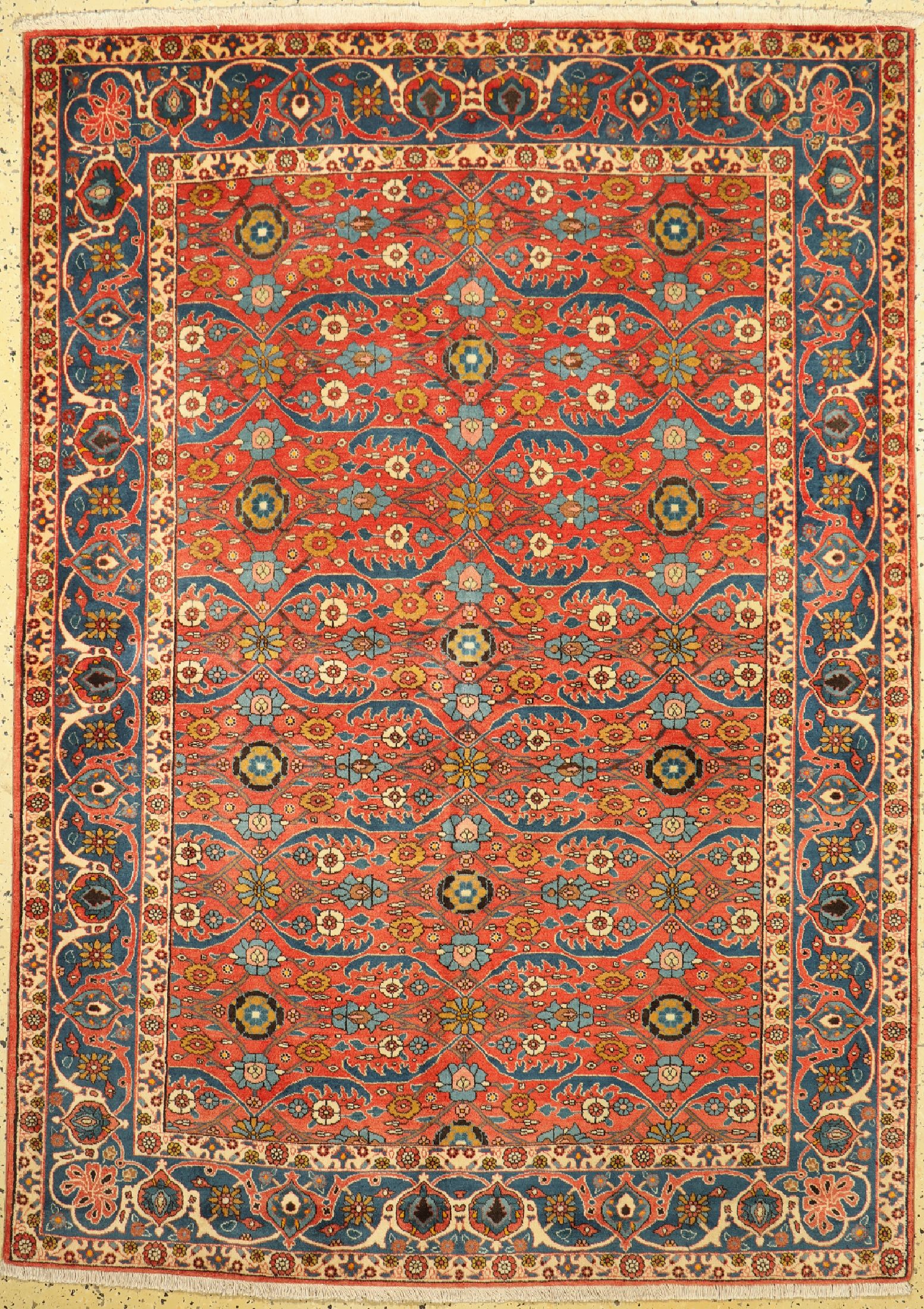 Weramin Kork fein, Persien, ca. 50 Jahre, Korkwolle auf Baumwolle, ca. 212 x 152 cm, EHZ: 2