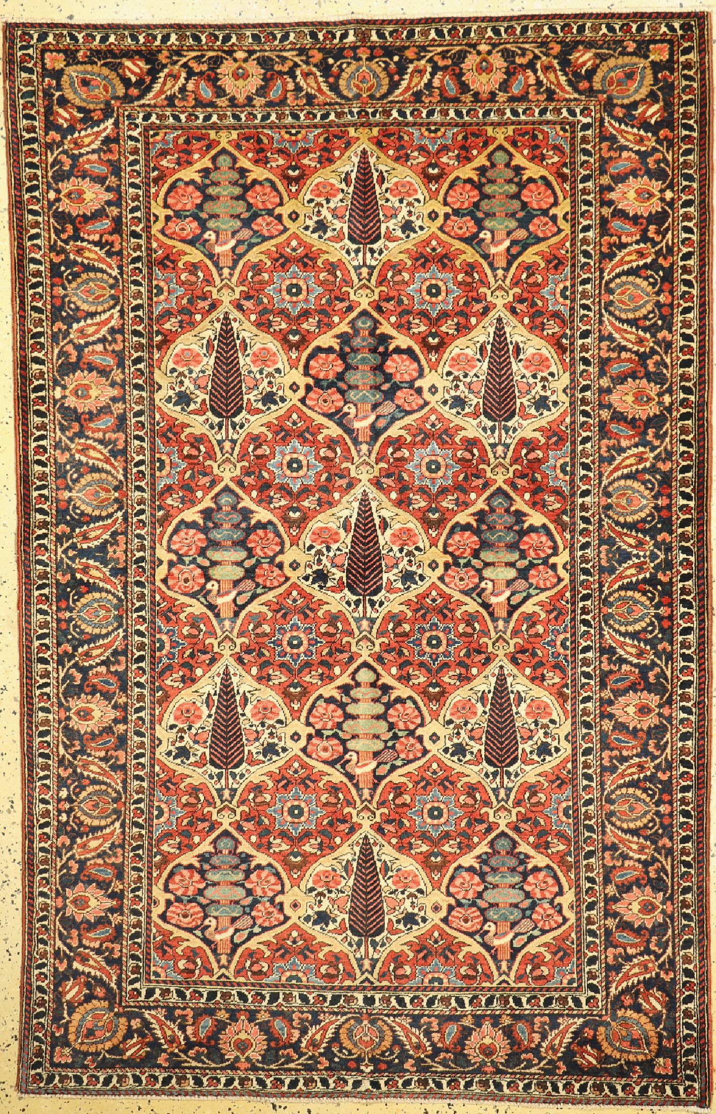 Bachtiar Saman fein, Persien, um 1940, Wolle auf Baumwolle, ca. 215 x 140 cm, EHZ: 2
