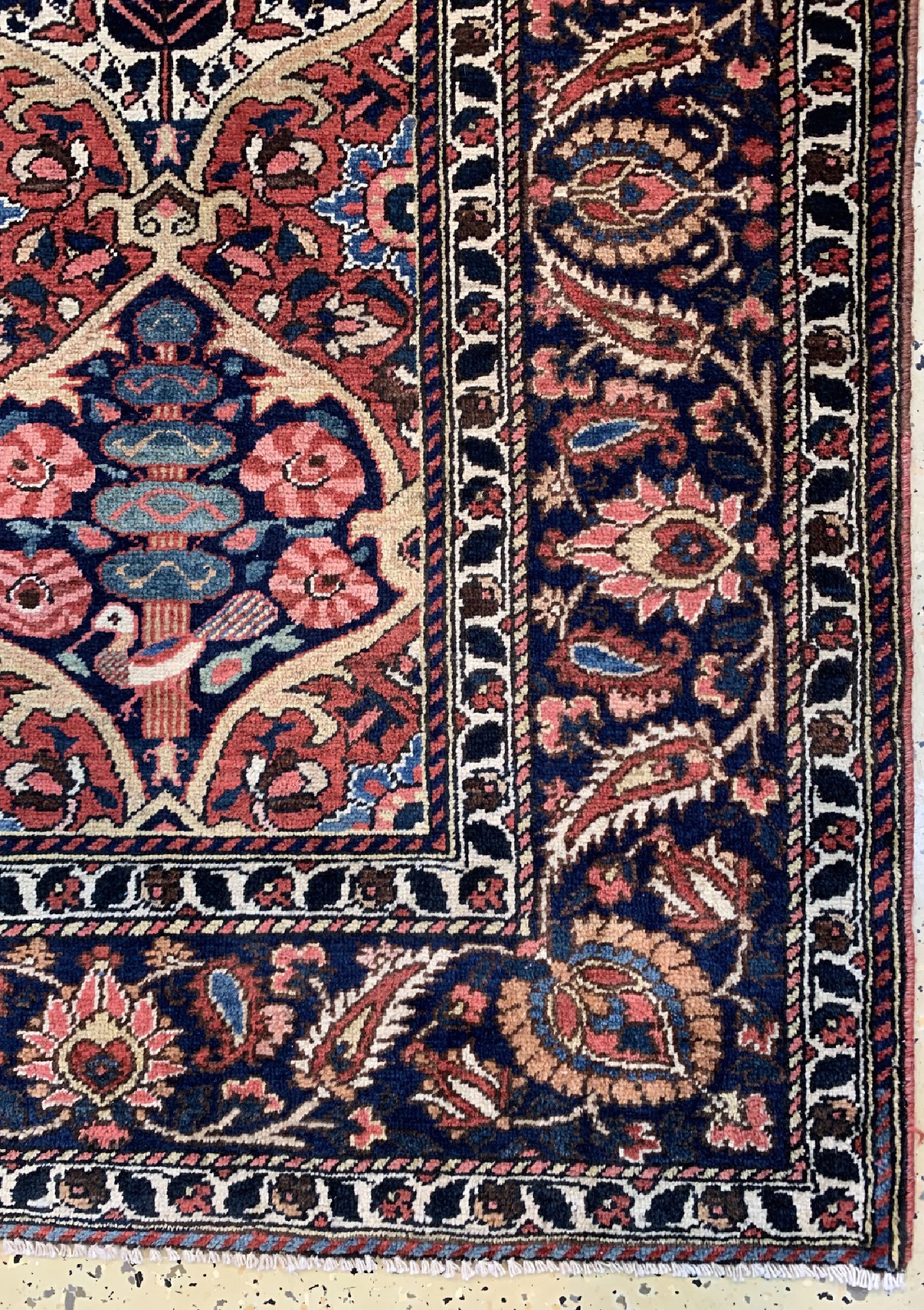 Detail a: Bachtiar Saman fein, Persien, um 1940, Wolle auf Baumwolle, ca. 215 x 140 cm, EHZ: 2