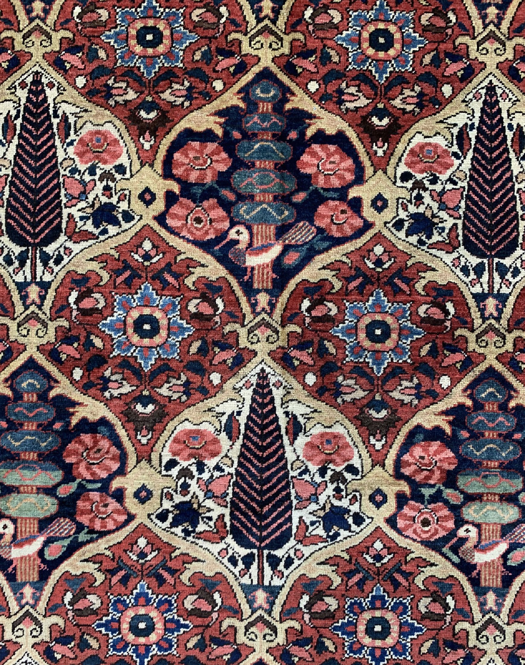 Detail c: Bachtiar Saman fein, Persien, um 1940, Wolle auf Baumwolle, ca. 215 x 140 cm, EHZ: 2