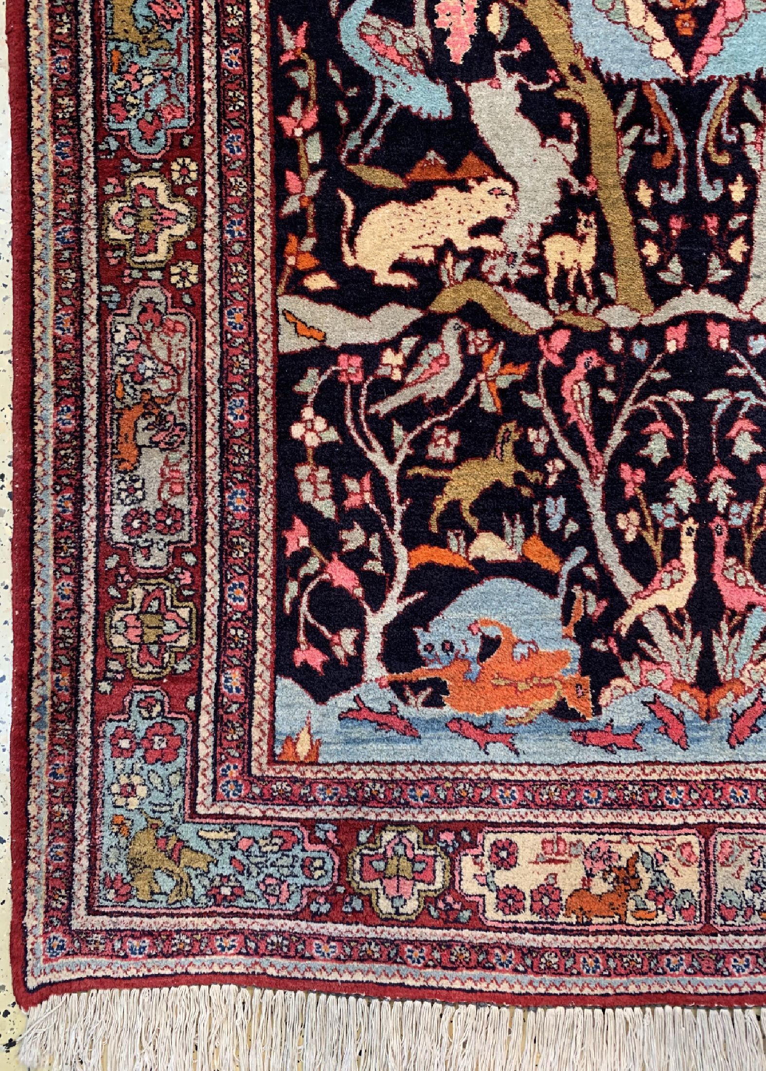Detail b: Bidjar alt, Persien, um 1940, Wolle auf Baumwolle, ca. 220 x 130 cm, EHZ: 2