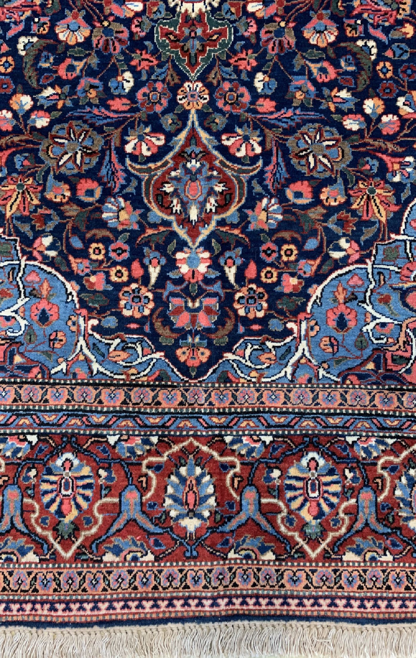 Detail b: Antiker Ghaswin fein, Persien, um 1910/1920, Korkwolle auf Baumwolle, ca. 190 x 132 cm, EHZ: 2