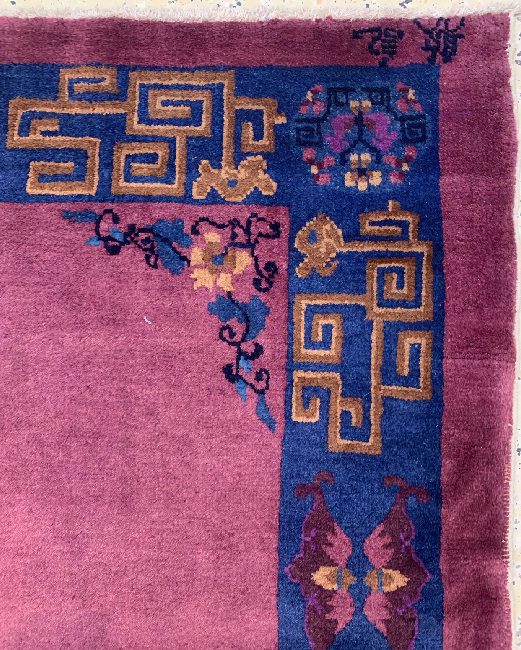 Detail c: Peking antik, signiert, China, um 1900, Wolle auf Baumwolle, ca. 210 x 125 cm, EHZ: 2