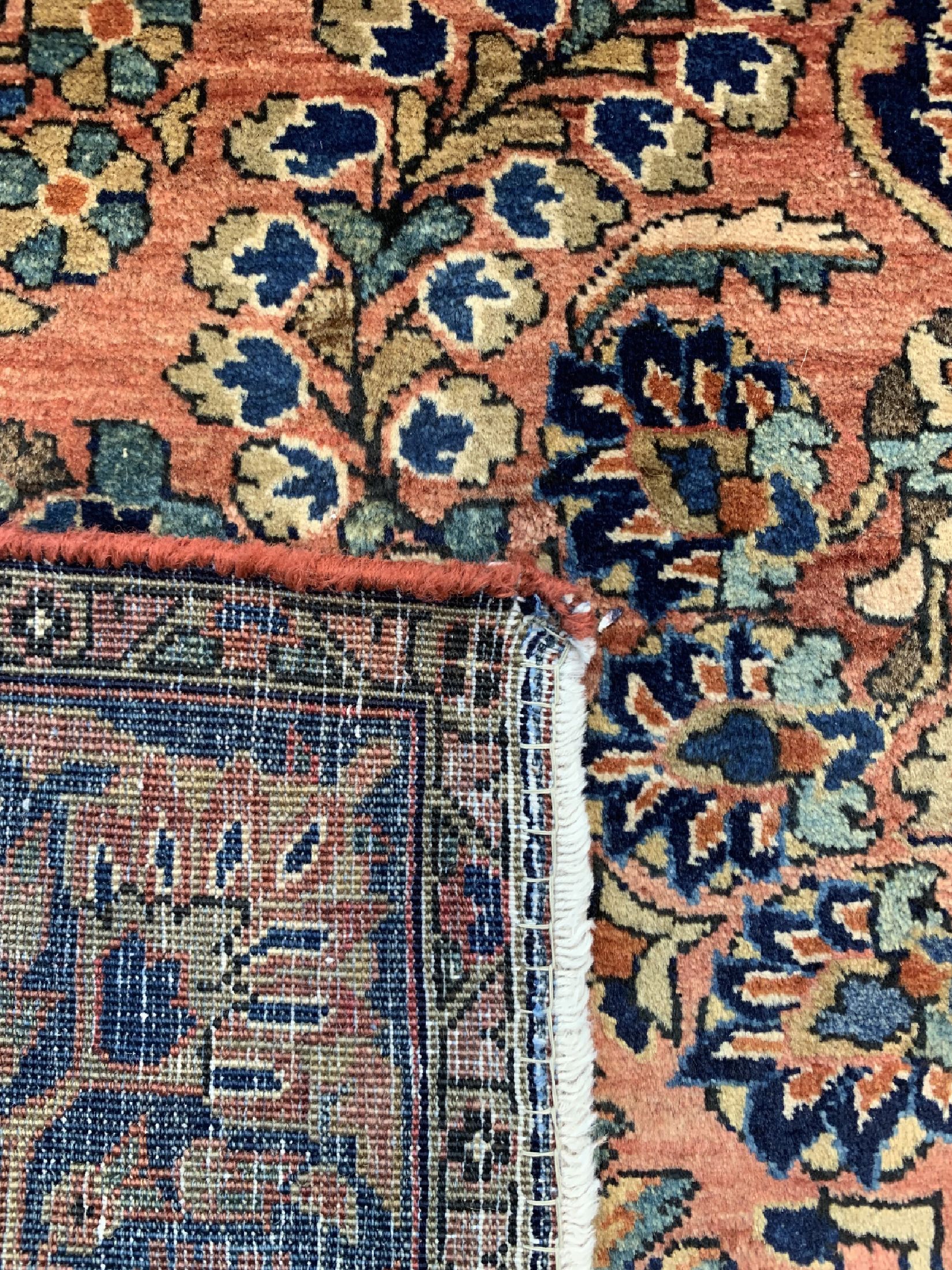 Detail d: Us Re-Import Sarogh fein, Persien, um 1910/1920, Korkwolle auf Baumwolle, ca. 193 x 127 cm, EHZ: 2