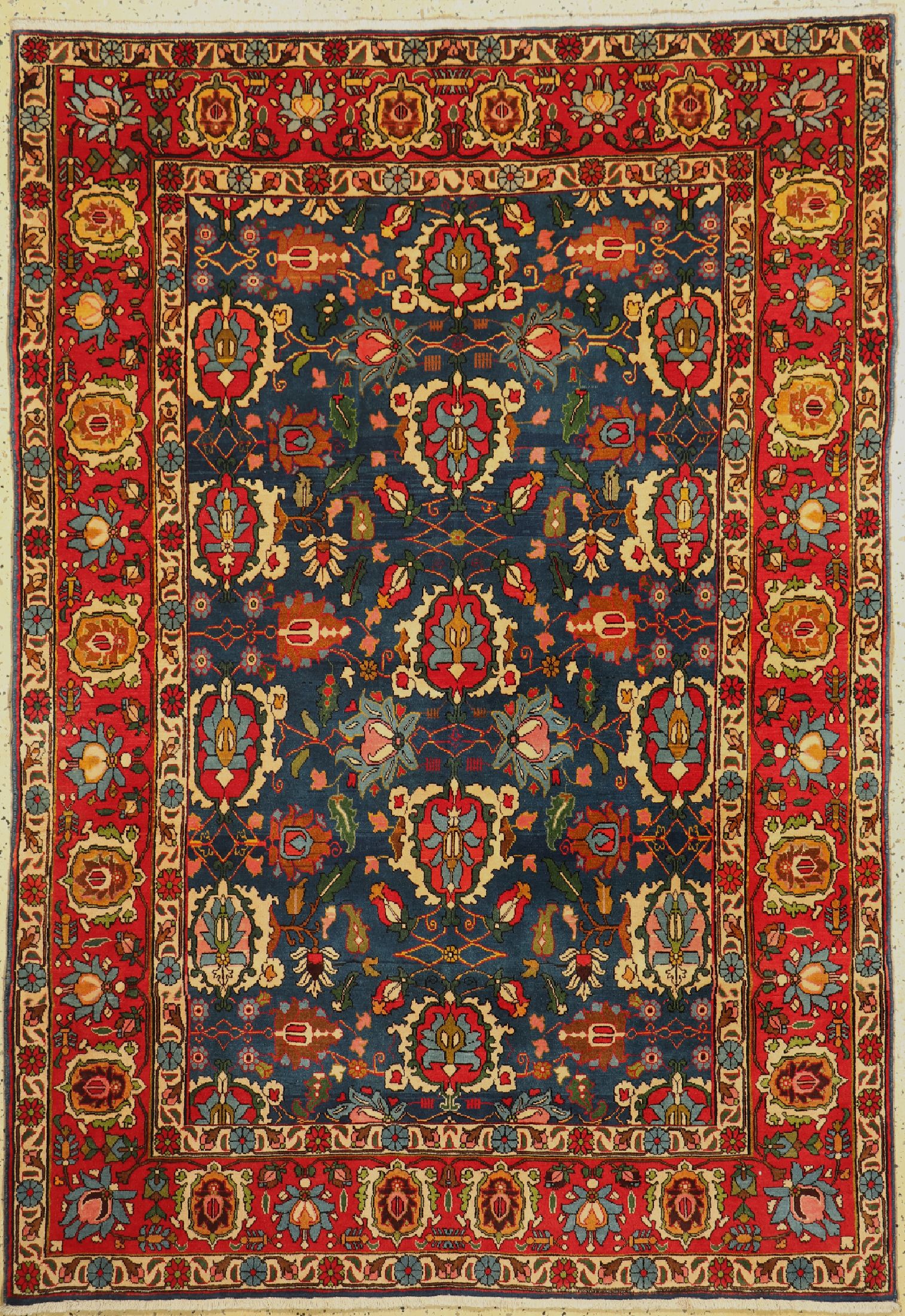 Weramin Kork fein, Persien, um 1960, Korkwolle auf Baumwolle, ca. 210 x 147 cm, EHZ: 1-2