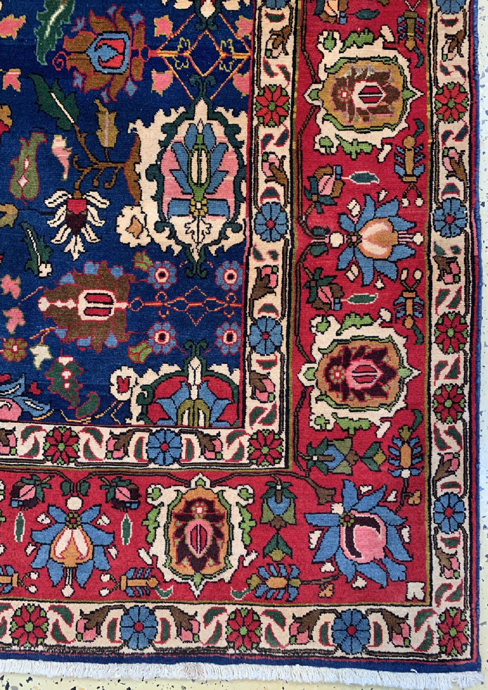 Detail a: Weramin Kork fein, Persien, um 1960, Korkwolle auf Baumwolle, ca. 210 x 147 cm, EHZ: 1-2