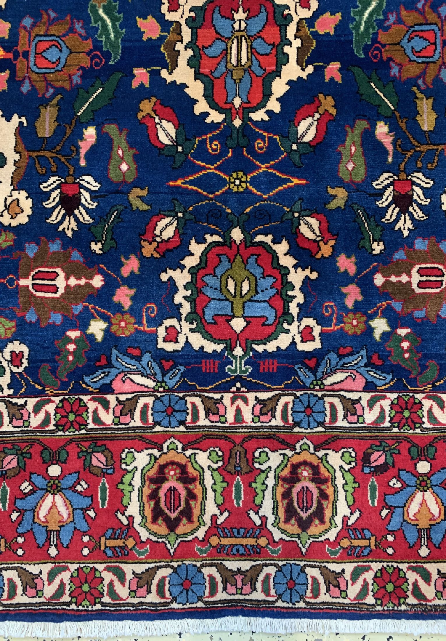 Detail b: Weramin Kork fein, Persien, um 1960, Korkwolle auf Baumwolle, ca. 210 x 147 cm, EHZ: 1-2